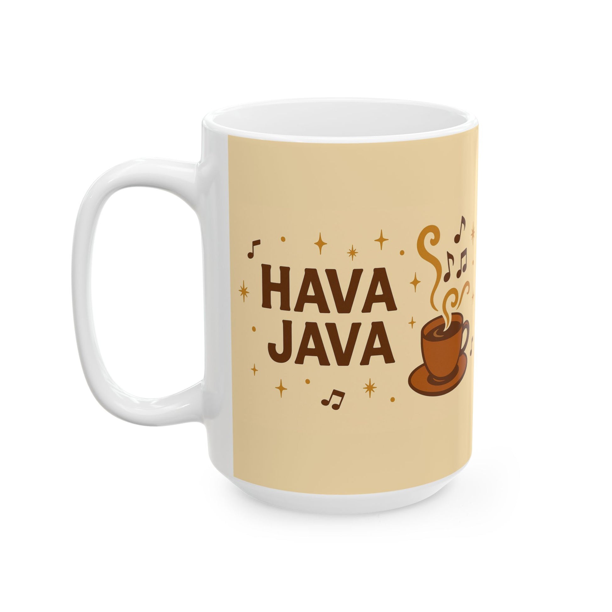 Hava Java Ceramic Mug 11oz, 15oz - American Zionist