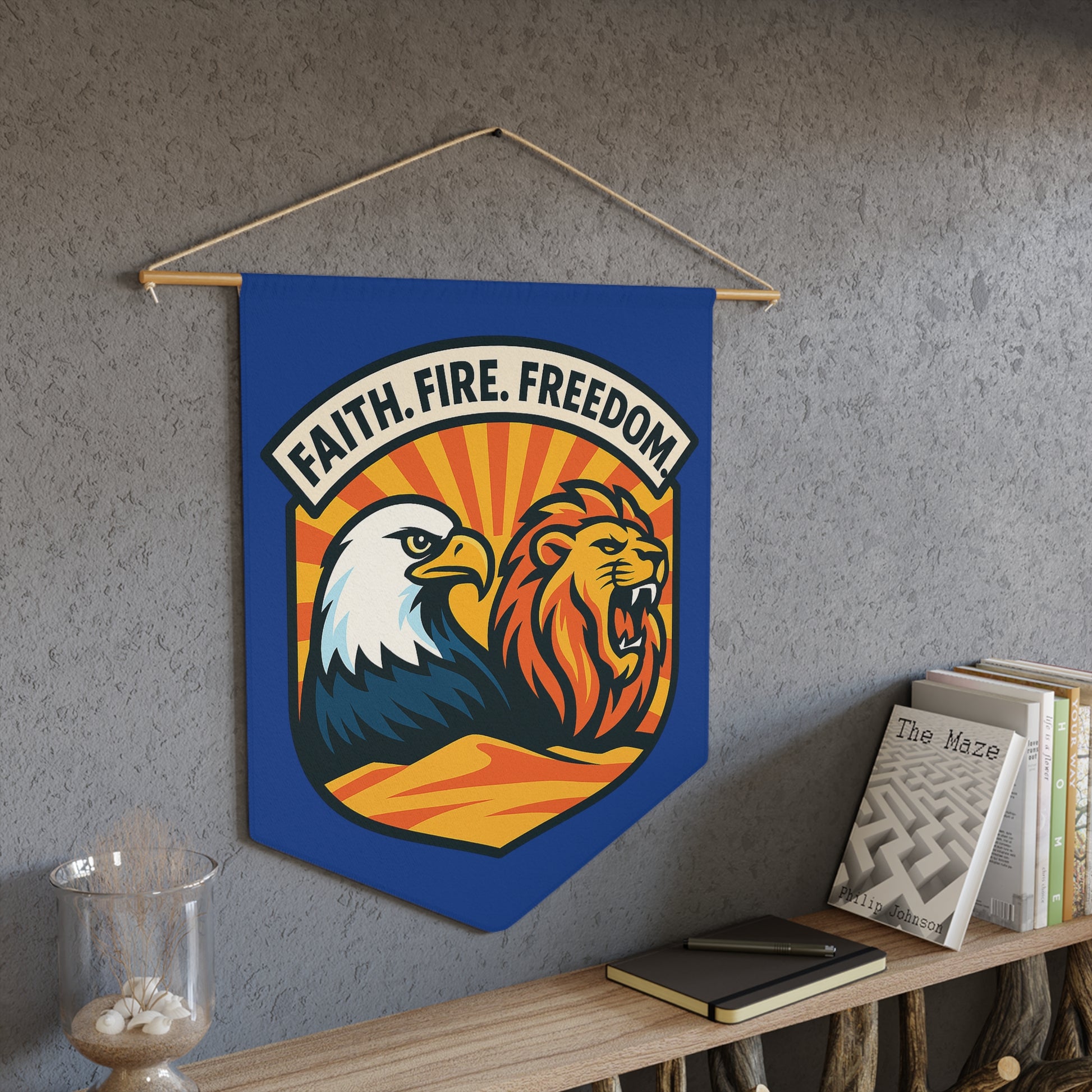 Lions Eagles Rise Pennant - American Zionist