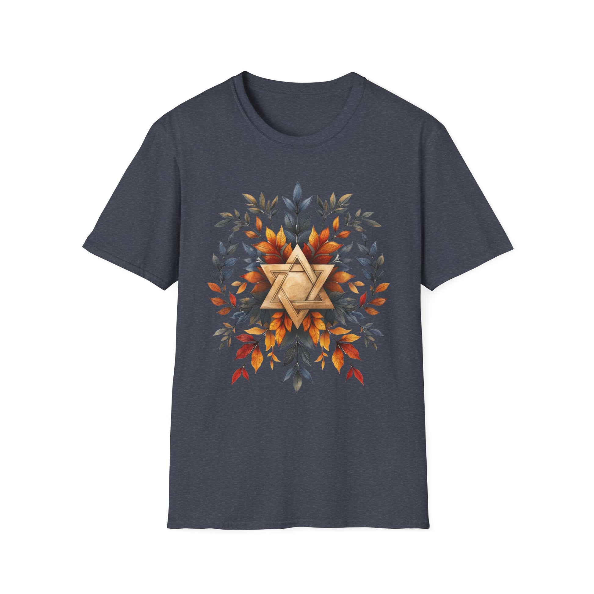 Star of David Wreath Unisex Softstyle T-Shirt - American Zionist