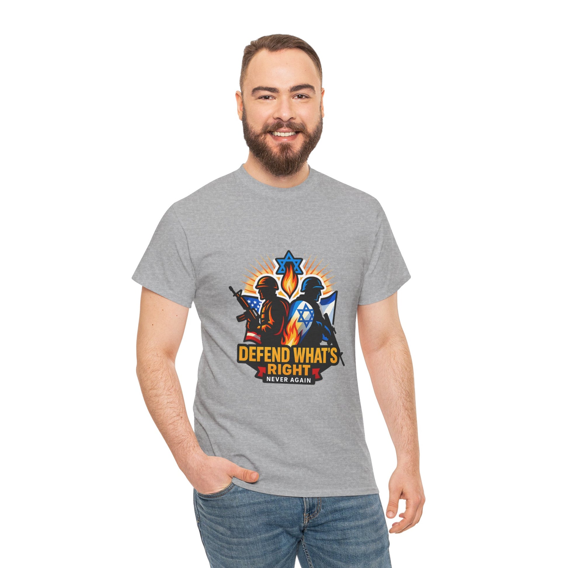 Defend Whats Right Unisex Heavy Cotton Tee - American Zionist