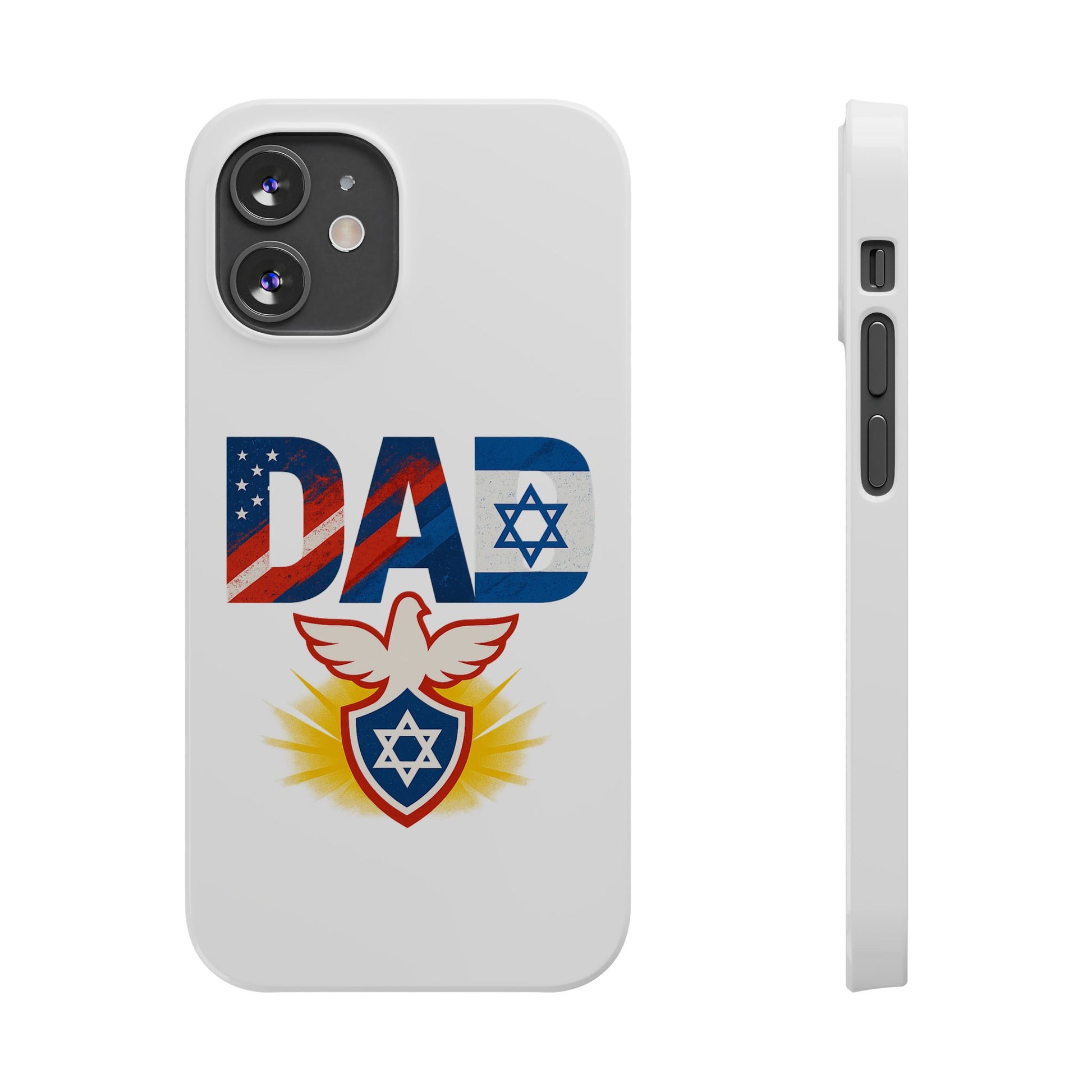 Patriotic Dad Slim Phone Cases - American Zionist