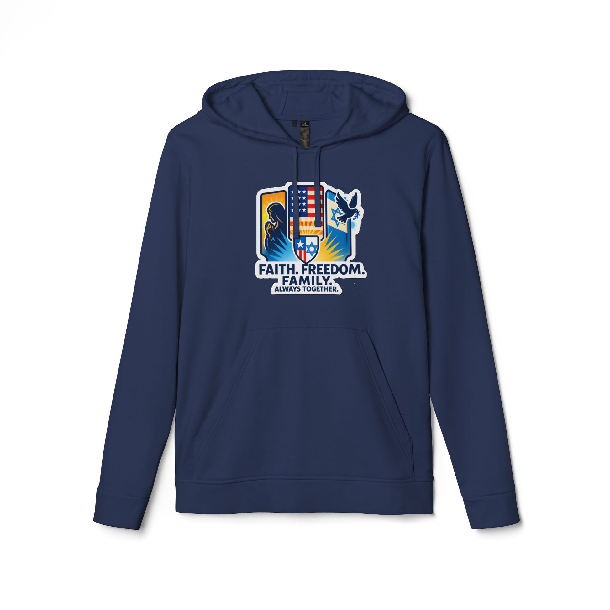 Faith Freedom Family adidas Unisex Fleece Hoodie - American Zionist