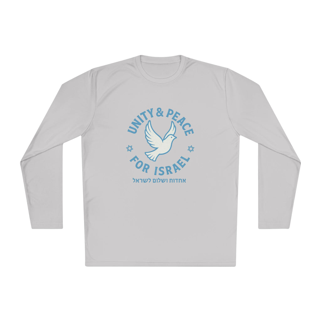 Unity Peace For Israel Unisex Lightweight Long Sleeve Tee - American Zionist