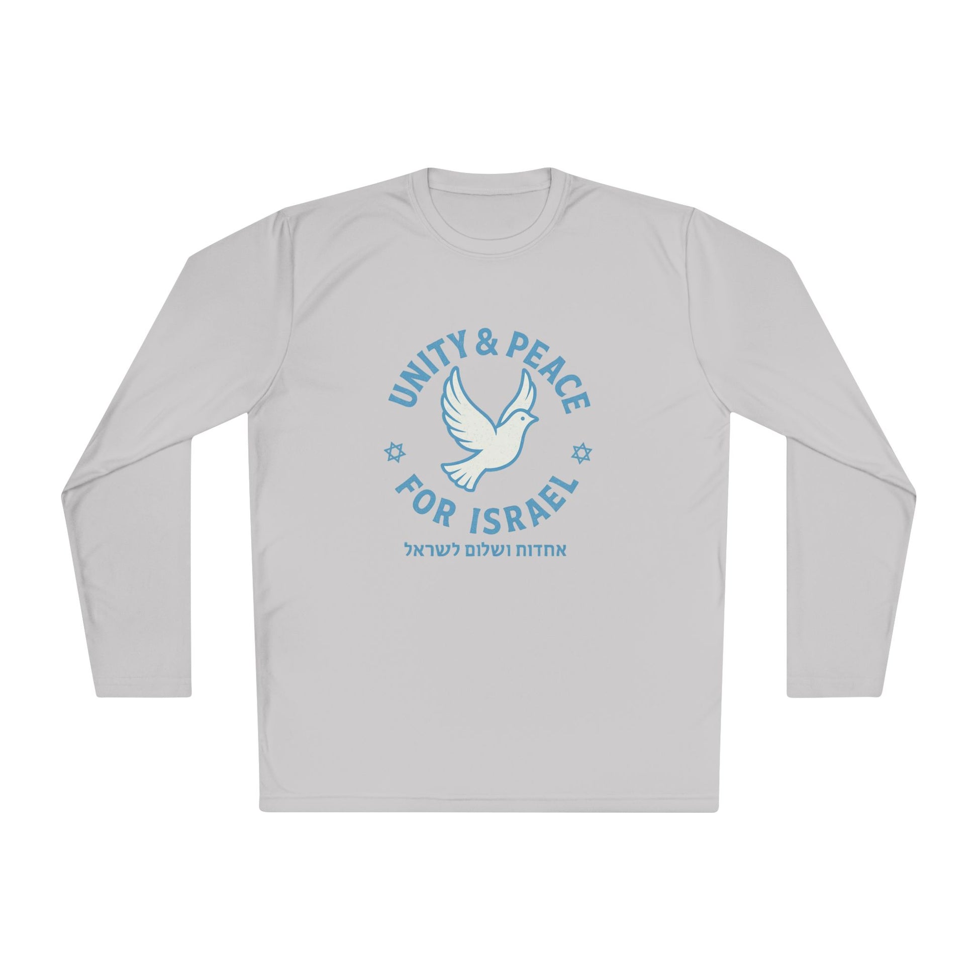 Unity Peace For Israel Unisex Lightweight Long Sleeve Tee - American Zionist
