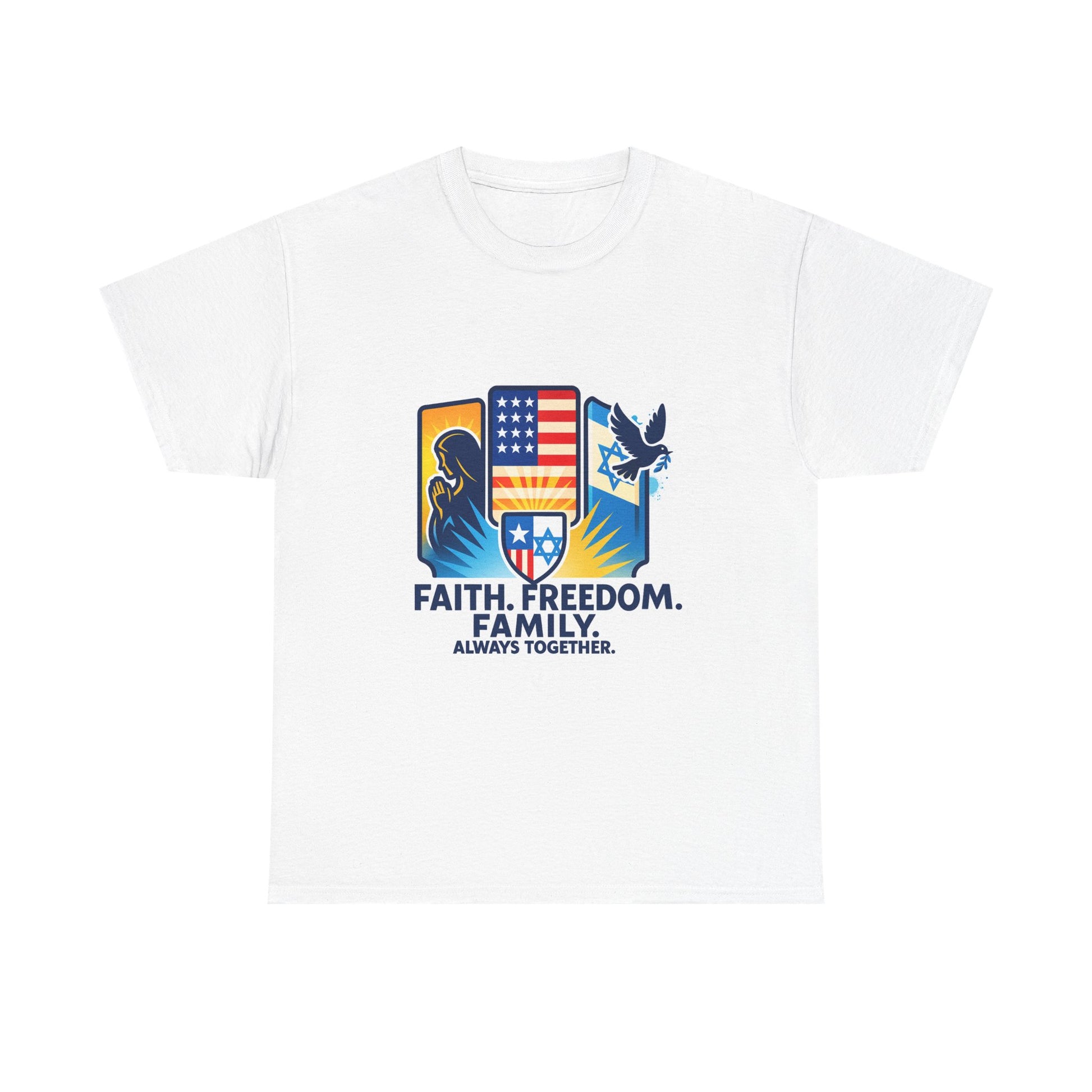 Shield Of Togetherness Unisex Heavy Cotton Tee - American Zionist