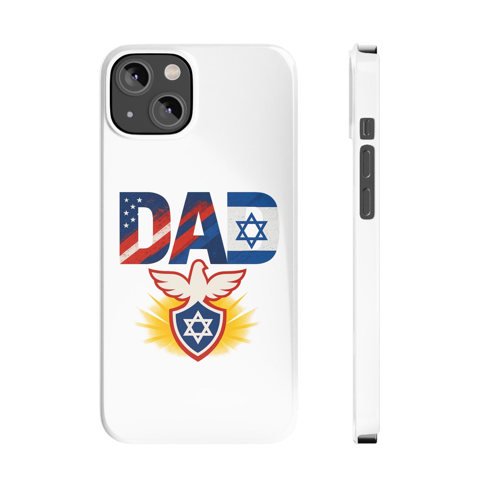 Patriotic Dad Slim Phone Cases - American Zionist
