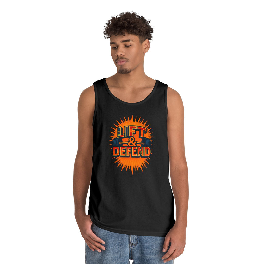 Lift Defend Unisex Heavy Cotton Tank Top - American Zionist