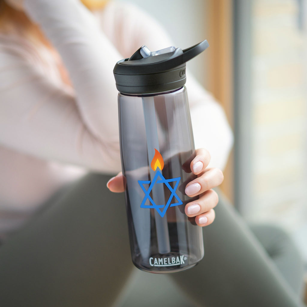 Fire Stars Of David Water Bottle, 20oz\25oz - American Zionist