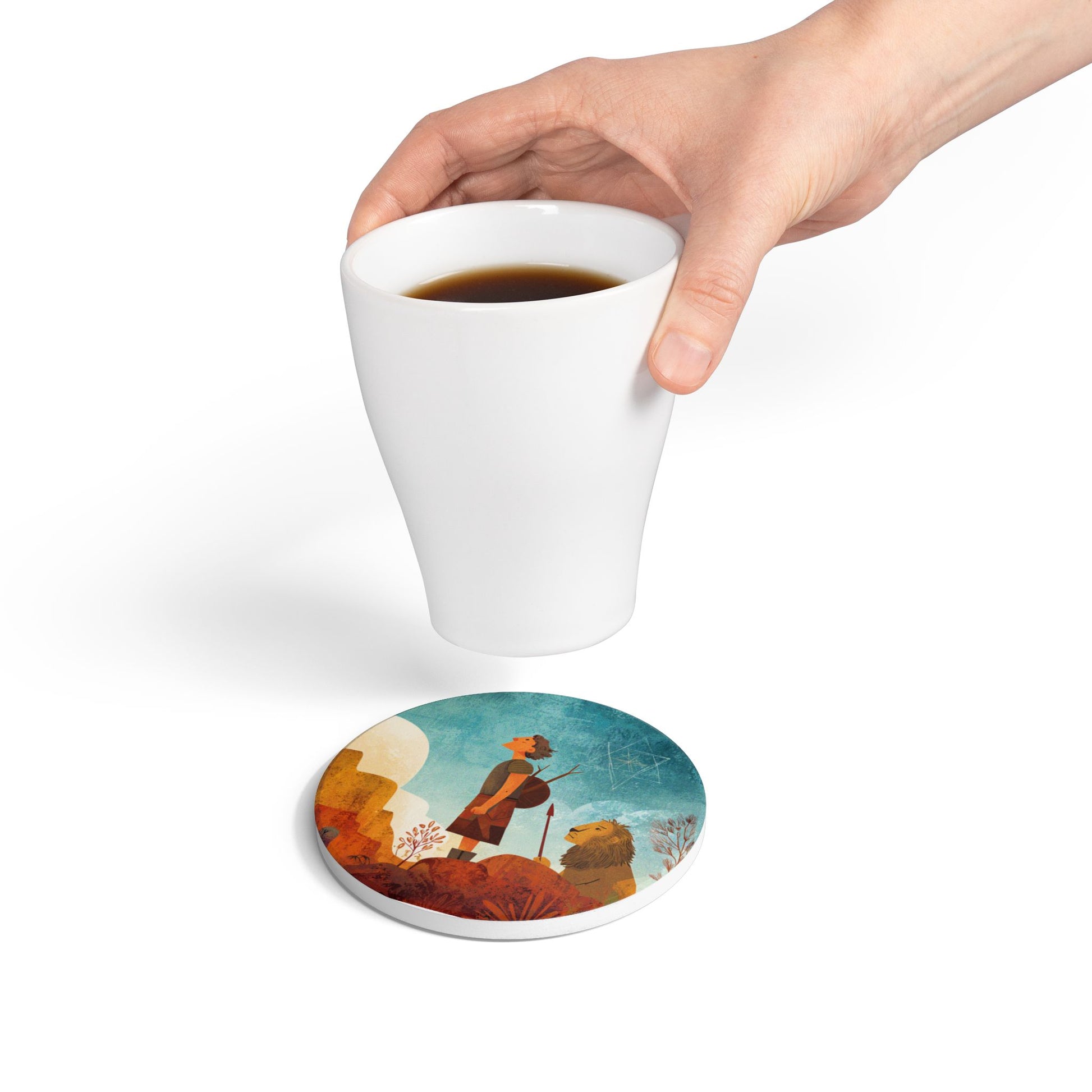 Jerusalem Adventurer Ceramic Coaster - American Zionist