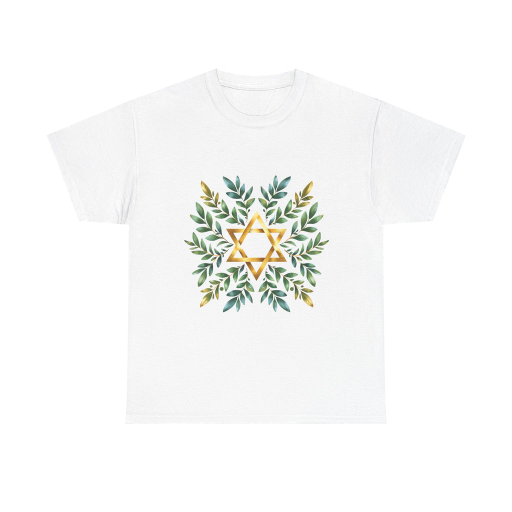 Star of David Wreath Unisex Heavy Cotton Tee - American Zionist