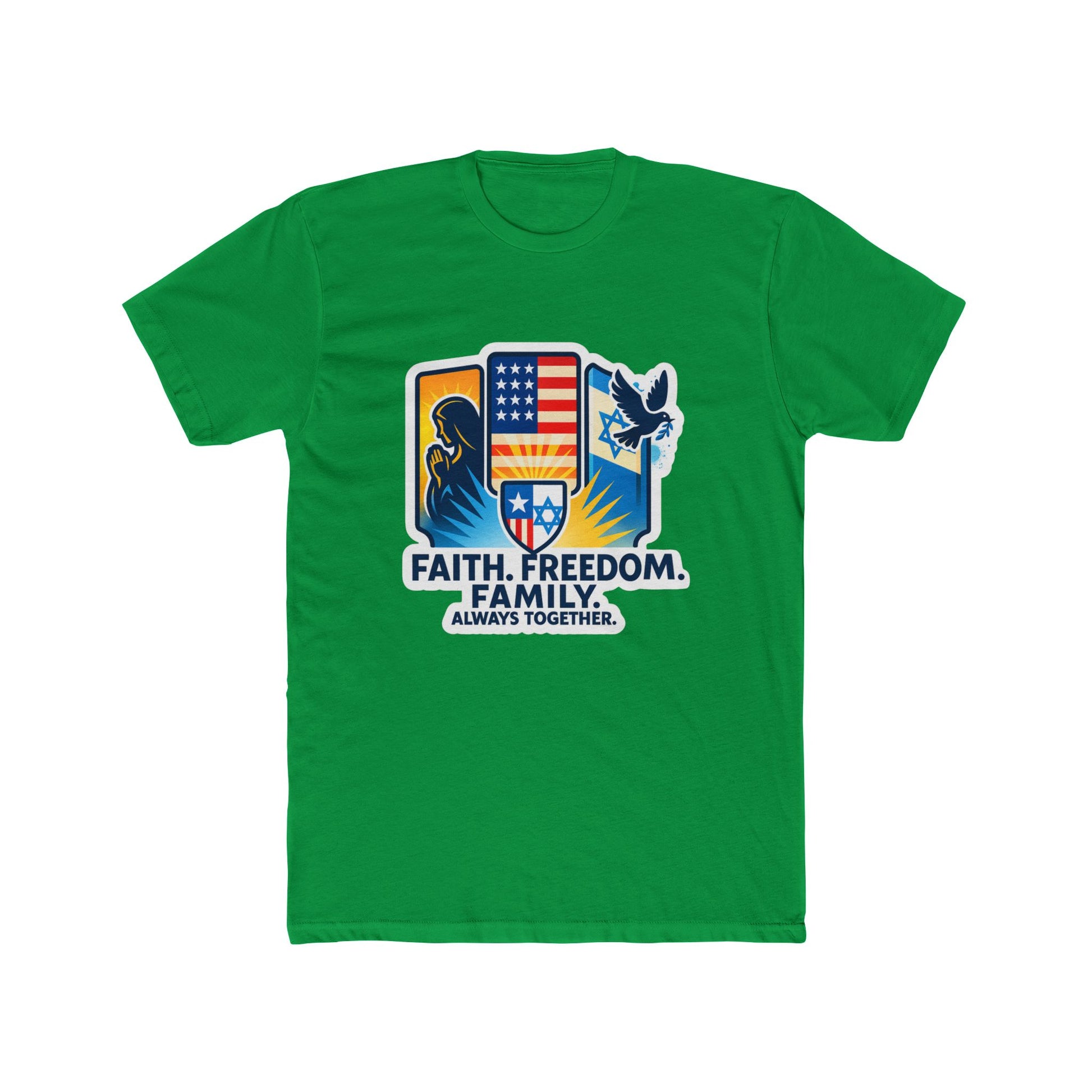 Faith Freedom Family Unisex Cotton Crew Tee - American Zionist