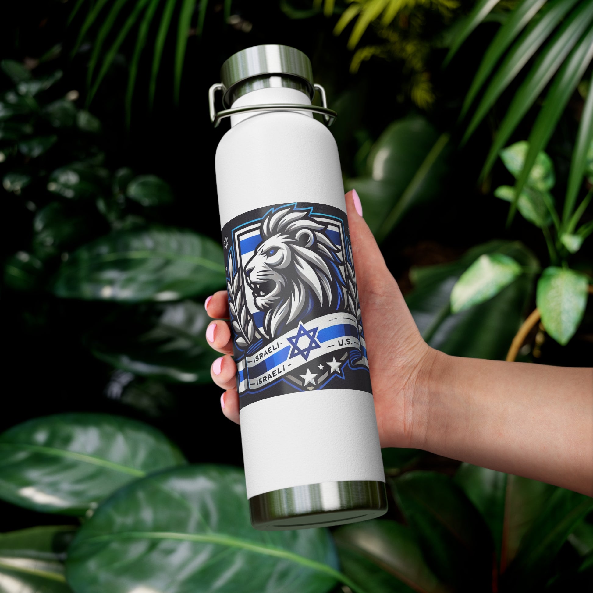 Lion of Judah Crest Copper Vacuum Insulated Bottle, 22oz - American Zionist