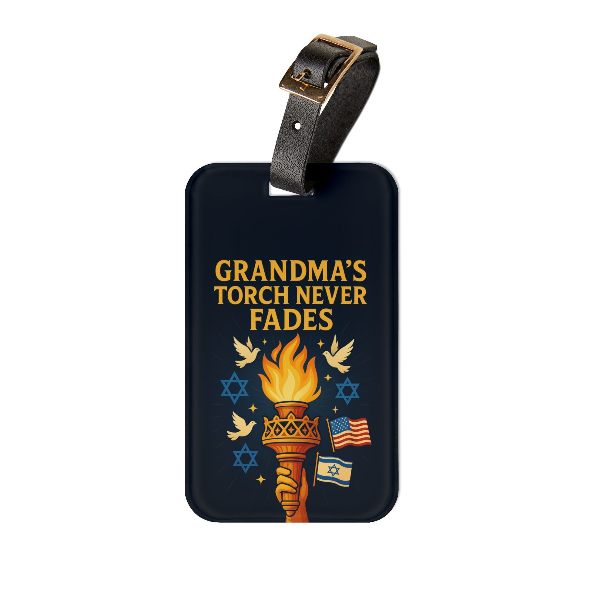 Grandma's Torch Luggage Tag - American Zionist