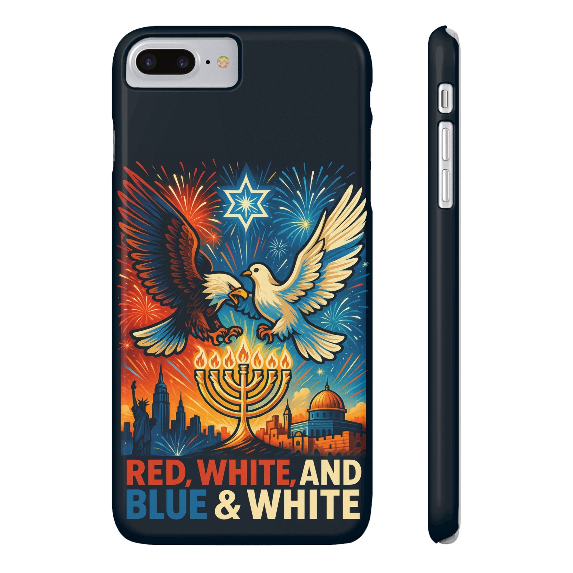 Red White and Blue Slim Phone Cases - American Zionist