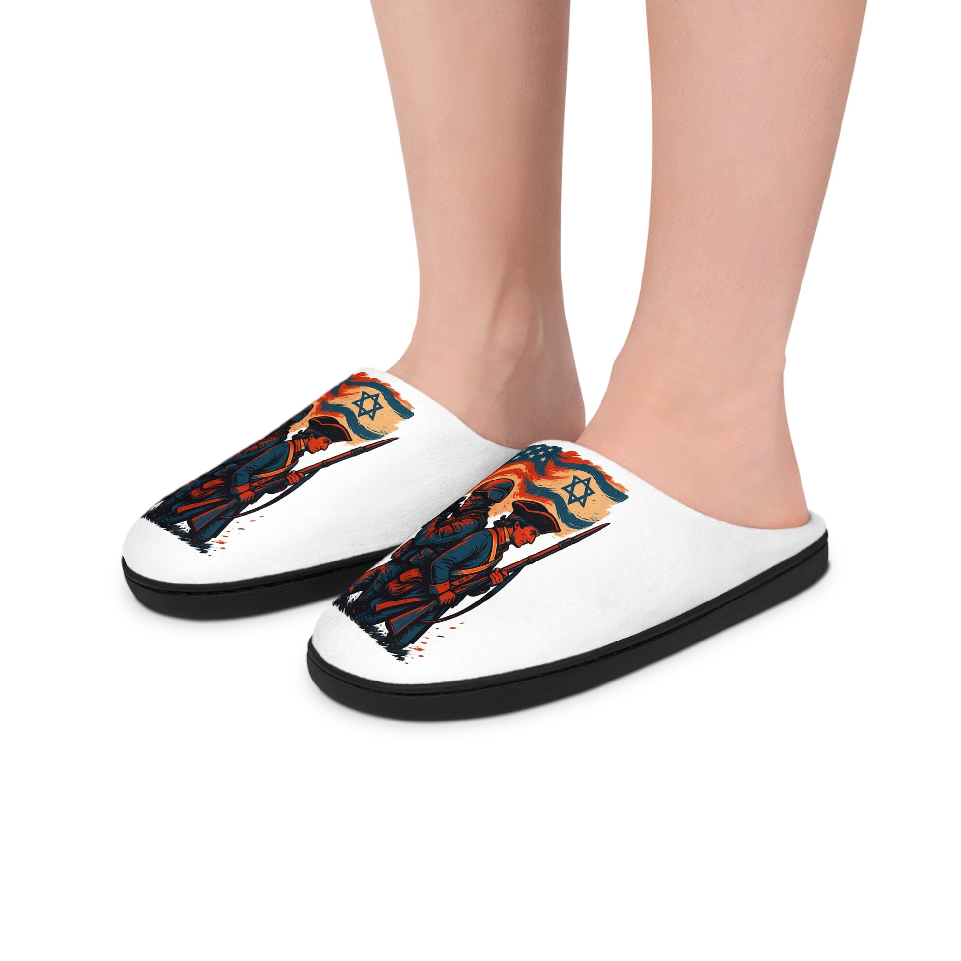 Defenders Across Generations Men's Indoor Slippers - American Zionist