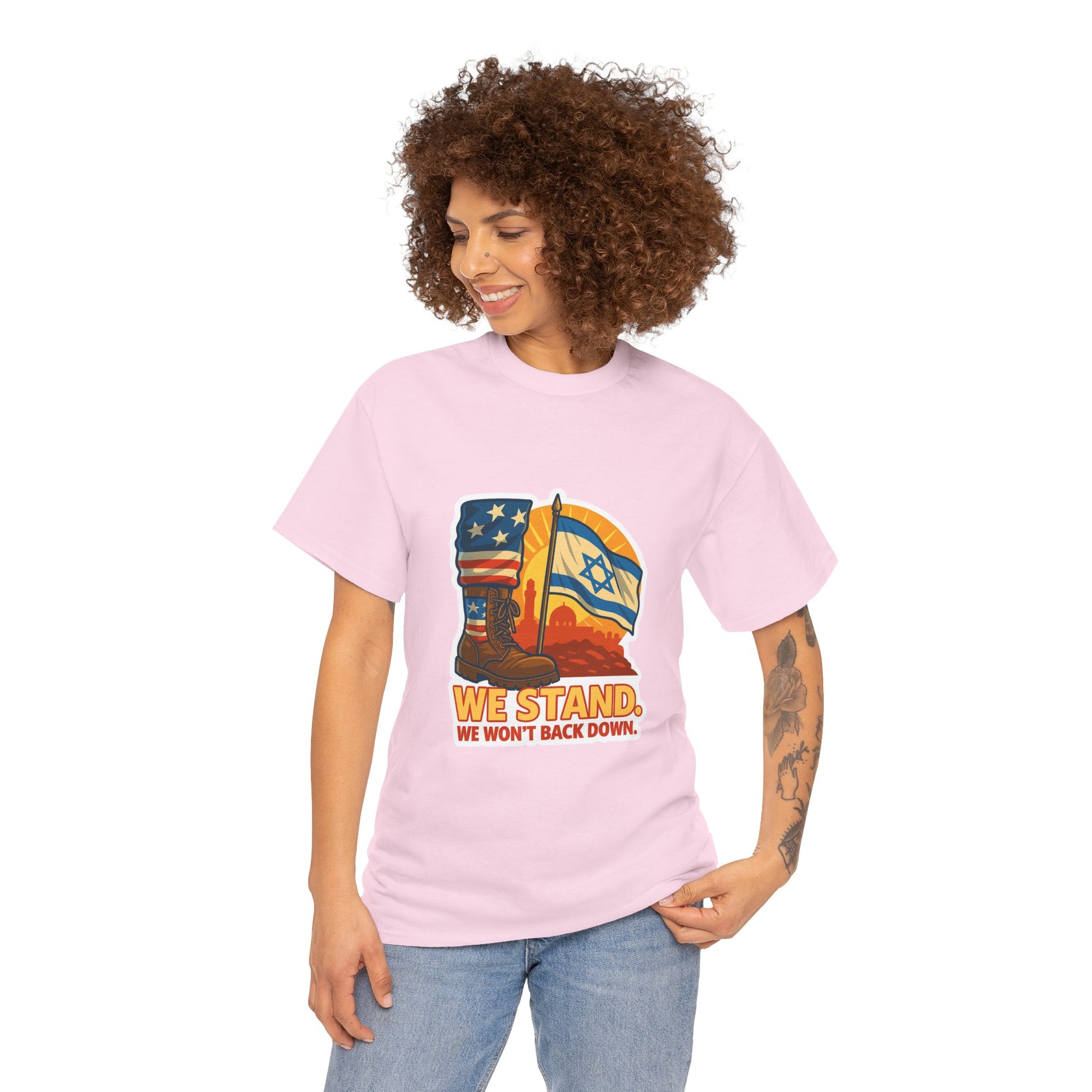We Stand Unisex Heavy Cotton Tee - American Zionist