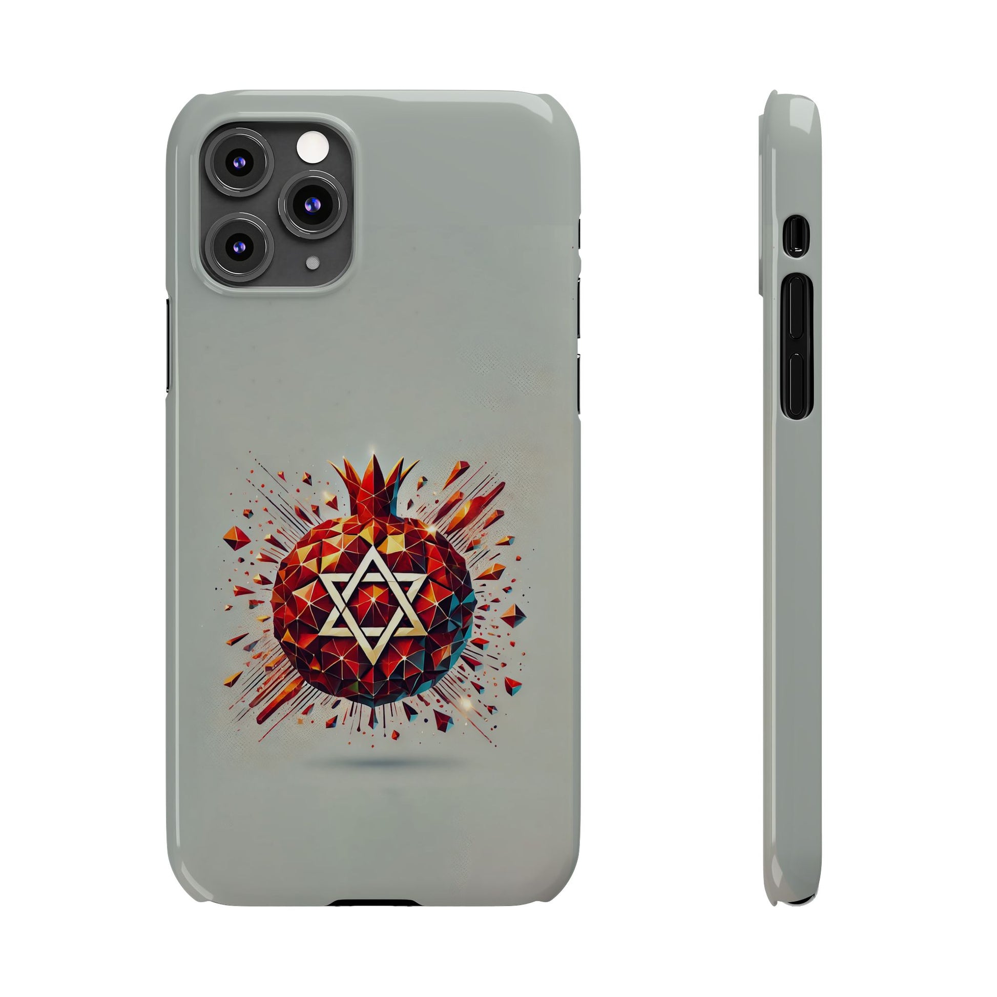 Pomegranate Star of David Slim Phone Cases - American Zionist