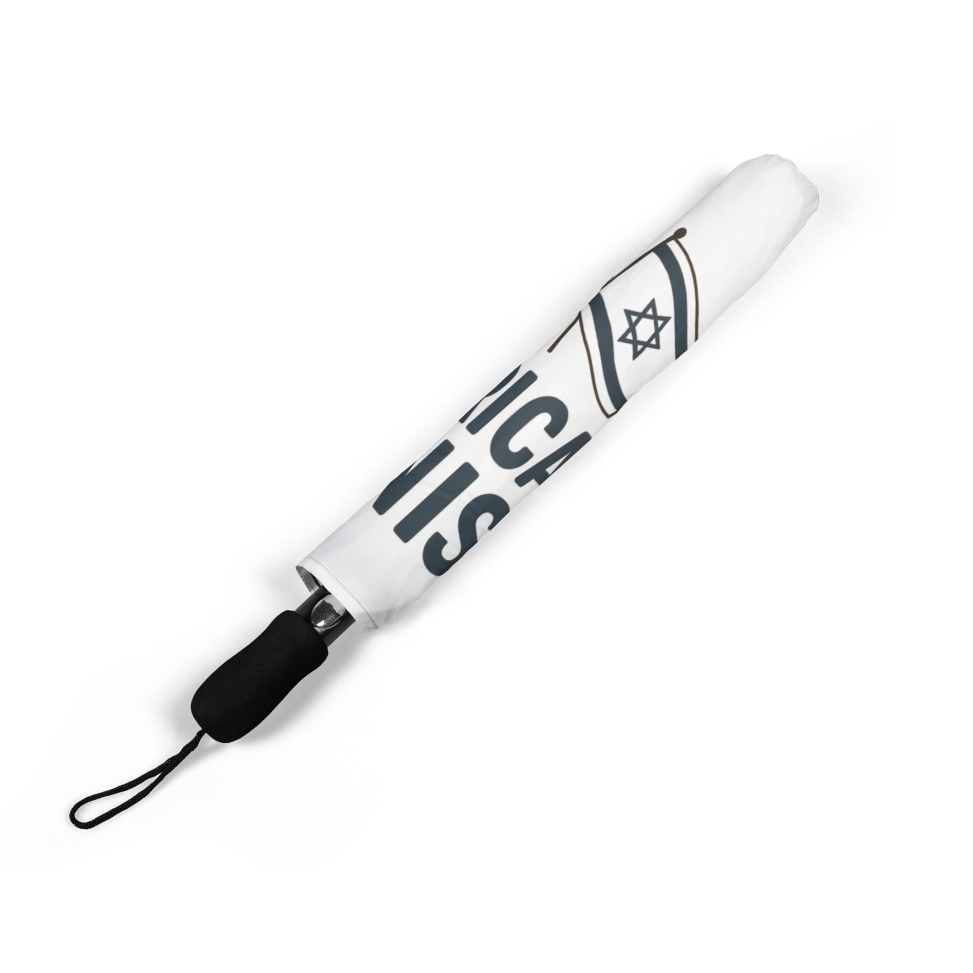 American Zionist: Two Flags Semi - Automatic Foldable Umbrella - American Zionist