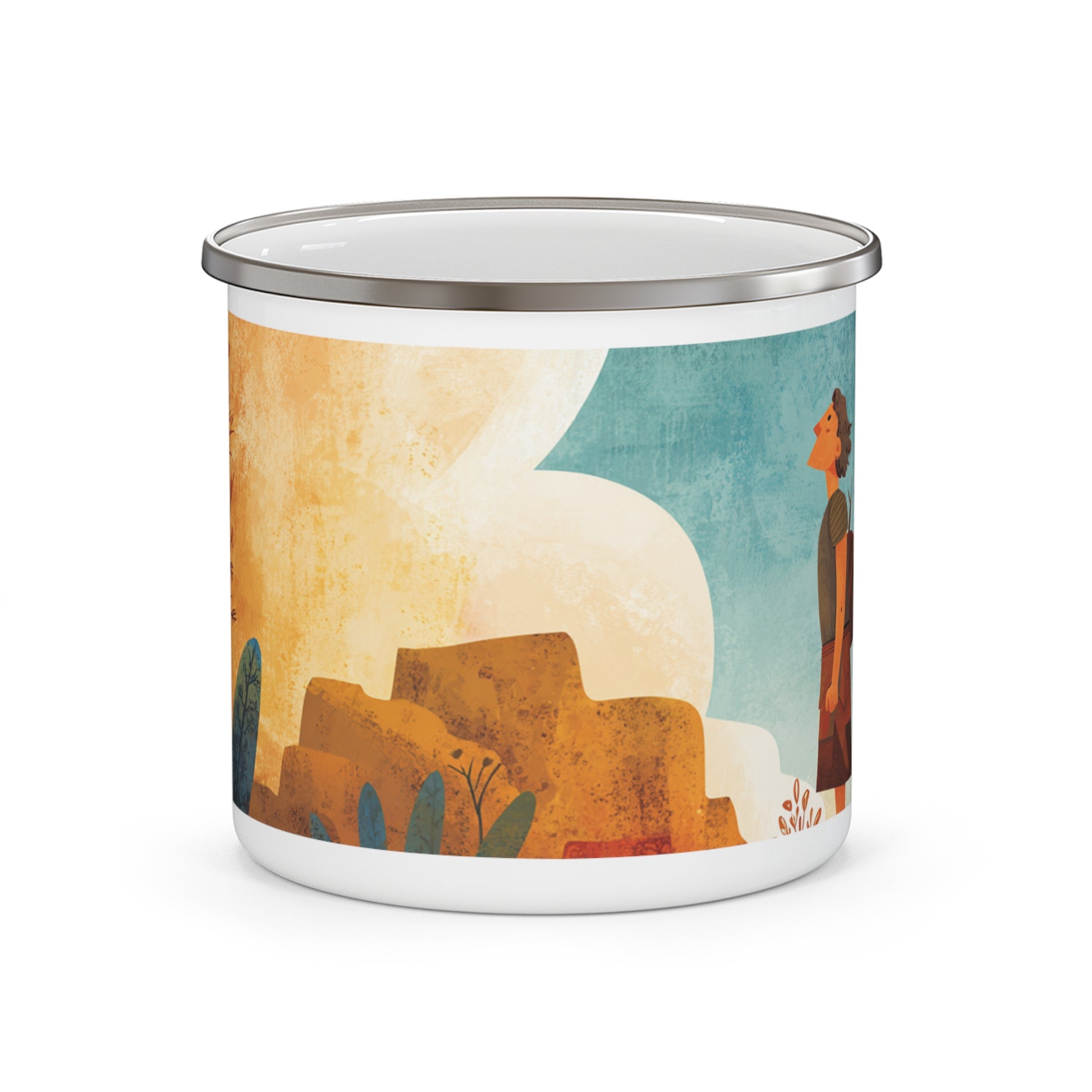 Jerusalem Adventurer Enamel Camping Mug - American Zionist