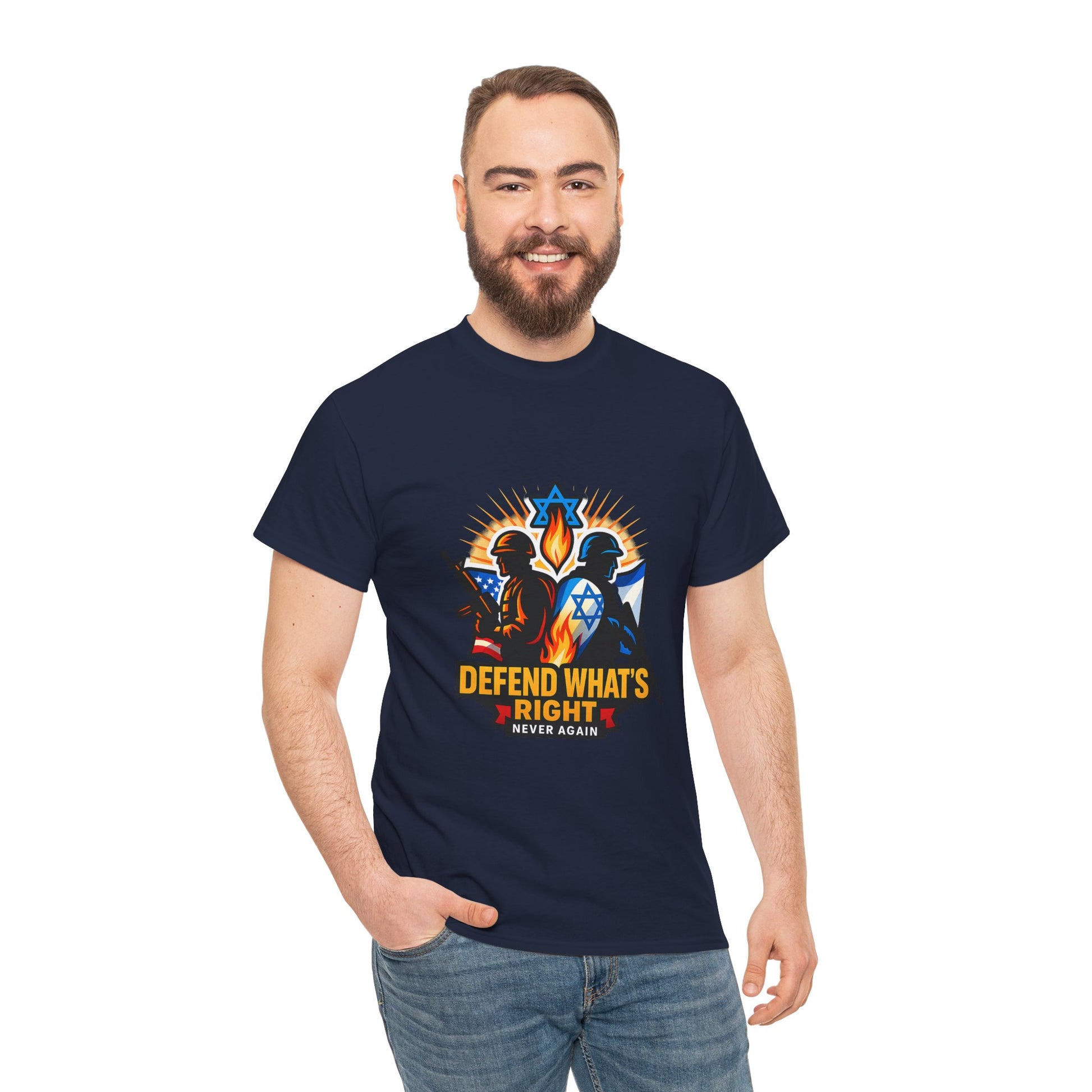 Defend Whats Right Unisex Heavy Cotton Tee - American Zionist