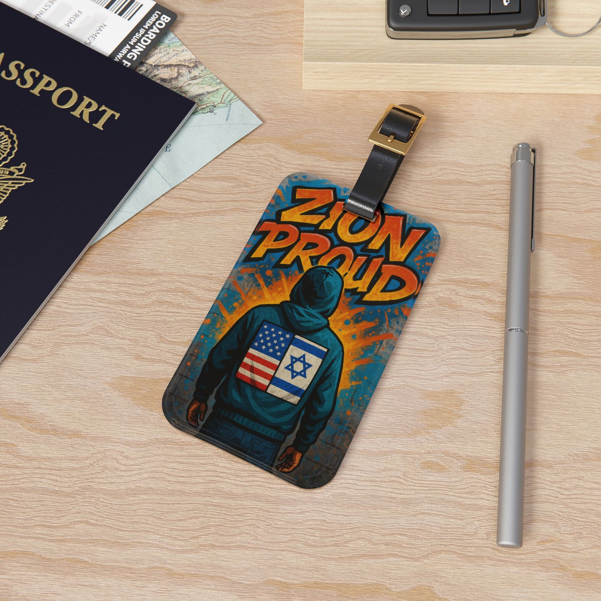 Zion Proud Luggage Tag - American Zionist
