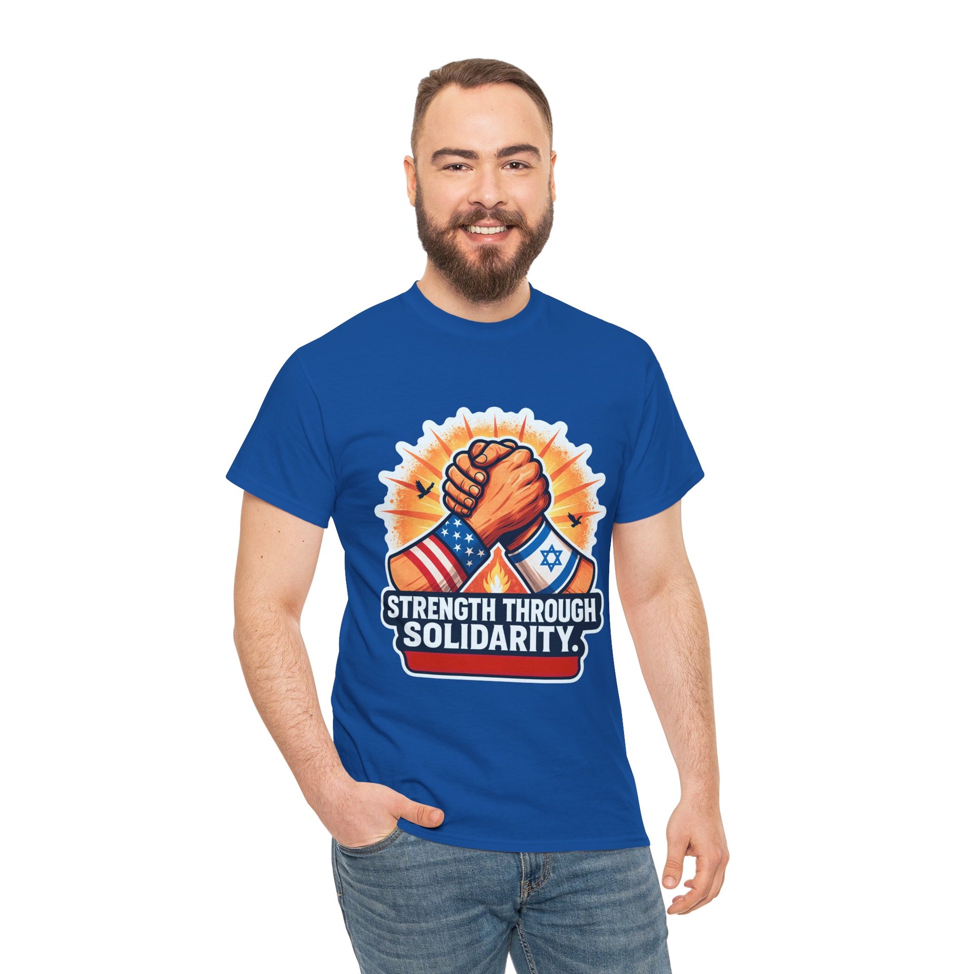 Strength Through Solidarity Unisex Heavy Cotton Tee - American Zionist