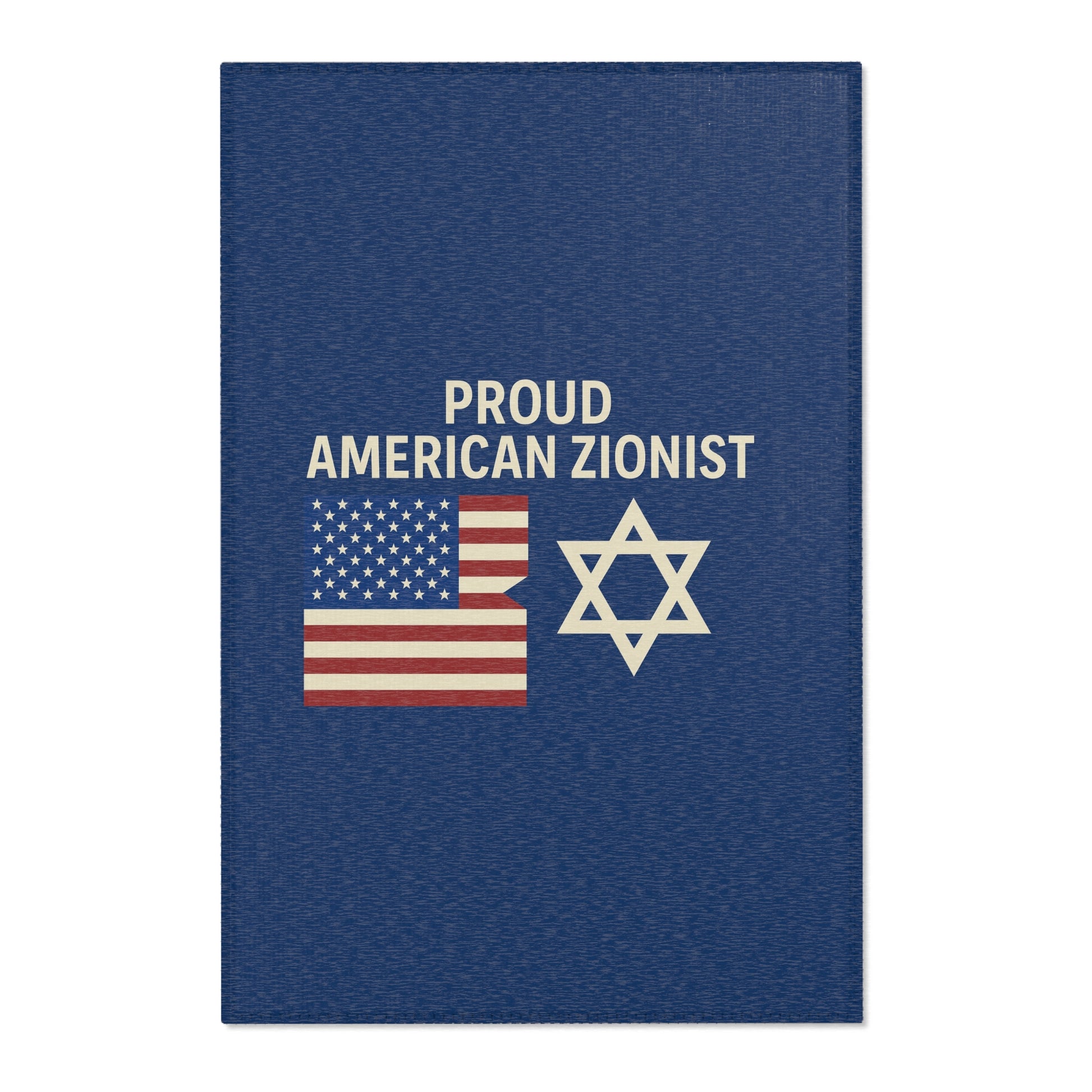 Blue Proud American Zionist Area Rugs - American Zionist