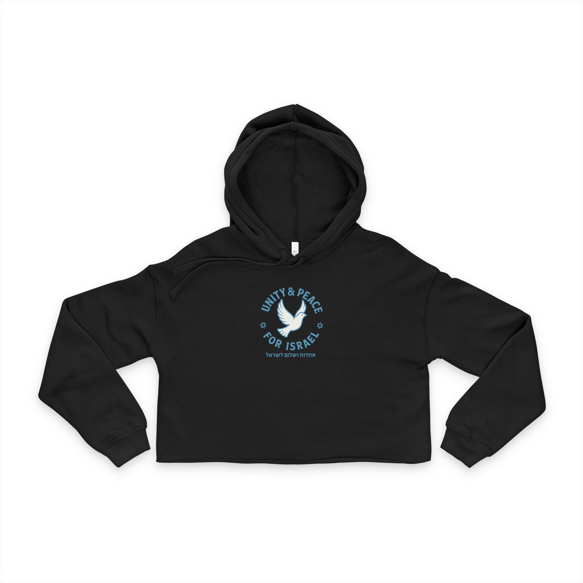 Unity Peace For Israel Women's Cropped Hoodie - American Zionist