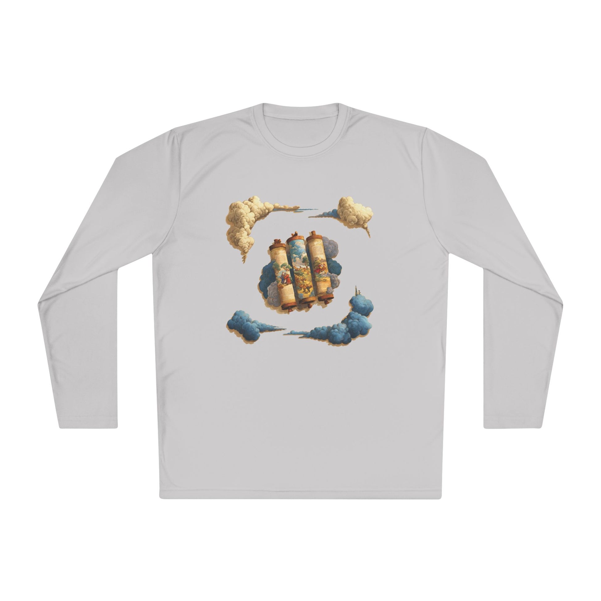 Cloudy Scroll of Moses Unisex Lightweight Long Sleeve Tee - American Zionist