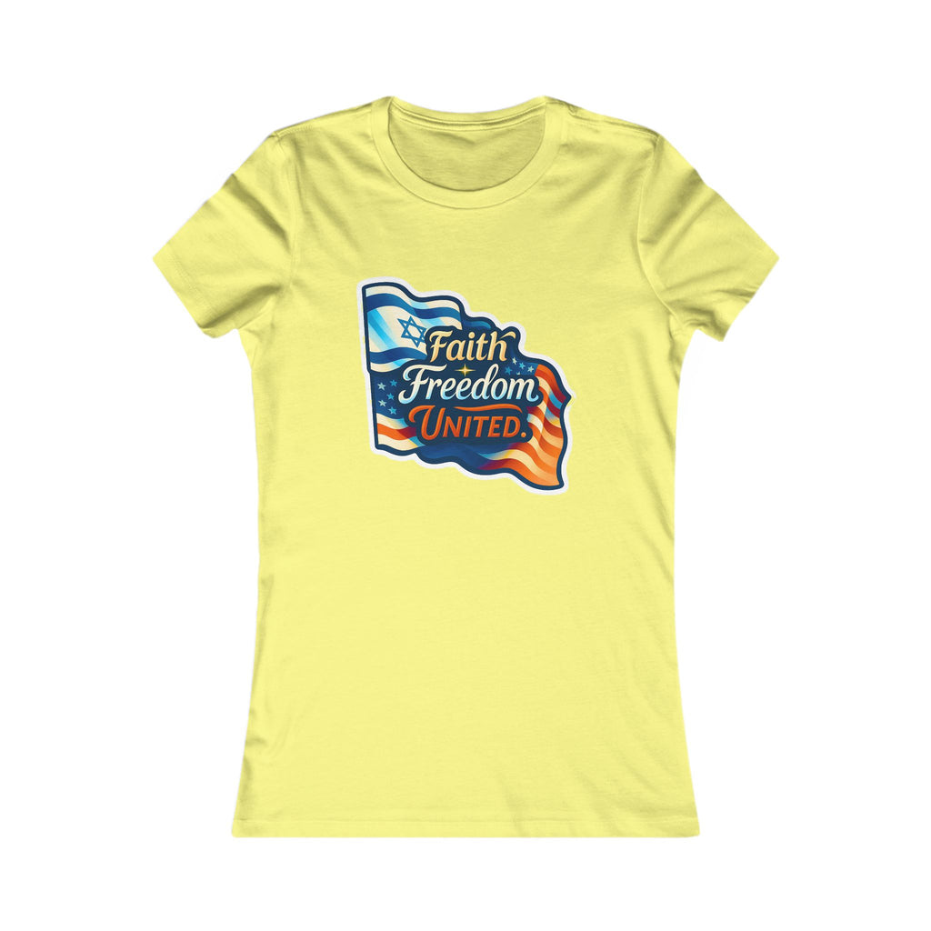 Faith Freedom United Women's Favorite Tee - American Zionist