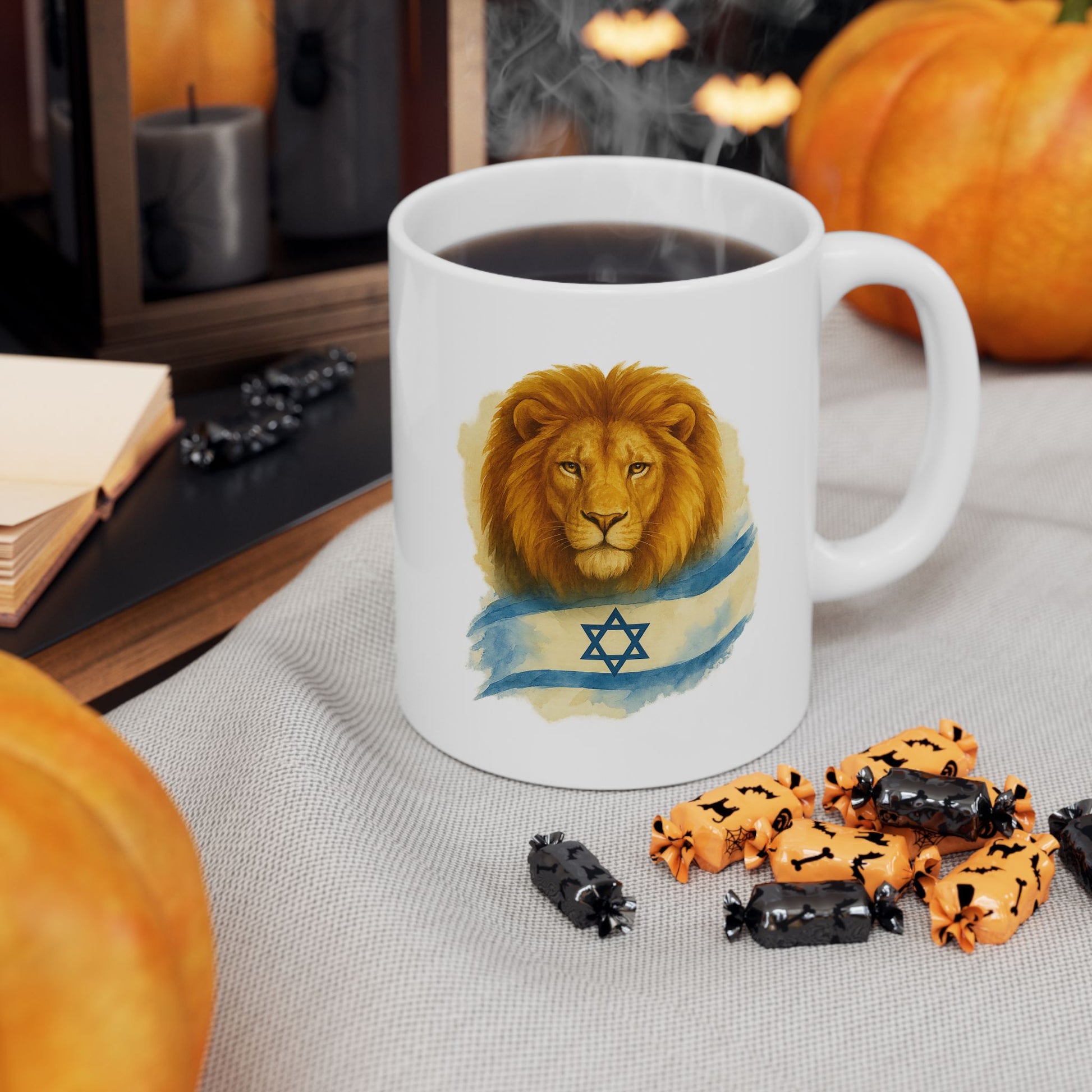 Lion Of Israel Ceramic Mug, (11oz, 15oz) - American Zionist