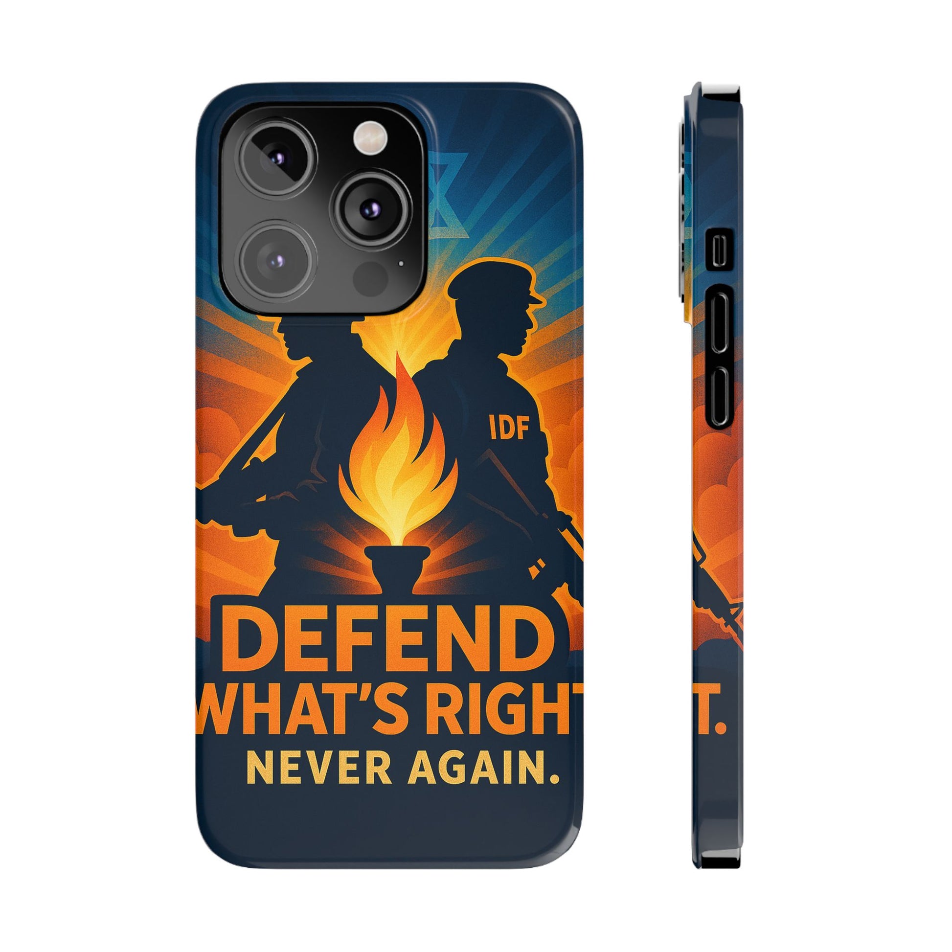 Defend What's Right Slim Phone Cases - American Zionist