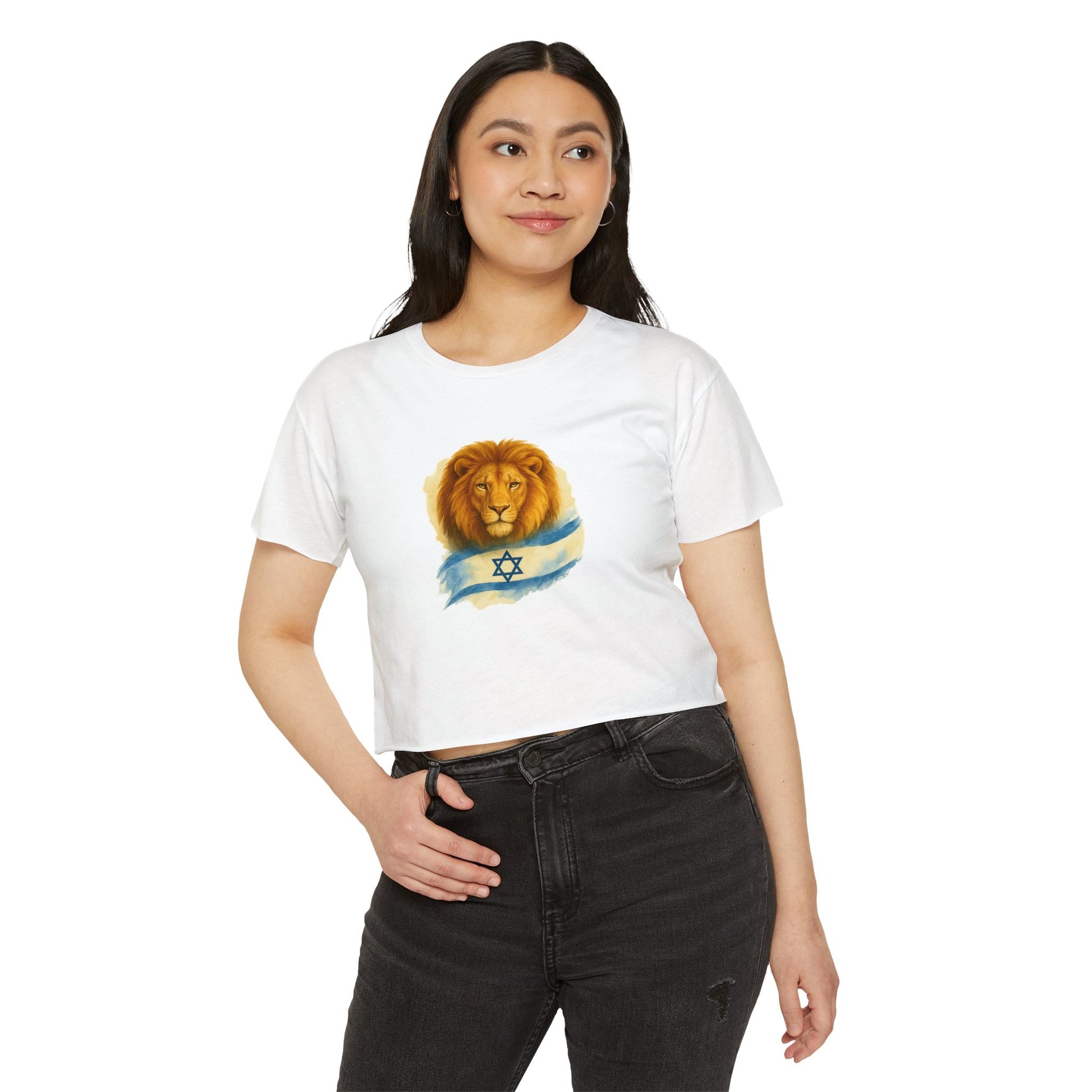 Lion Of Israel Women's Festival Crop Top - American Zionist