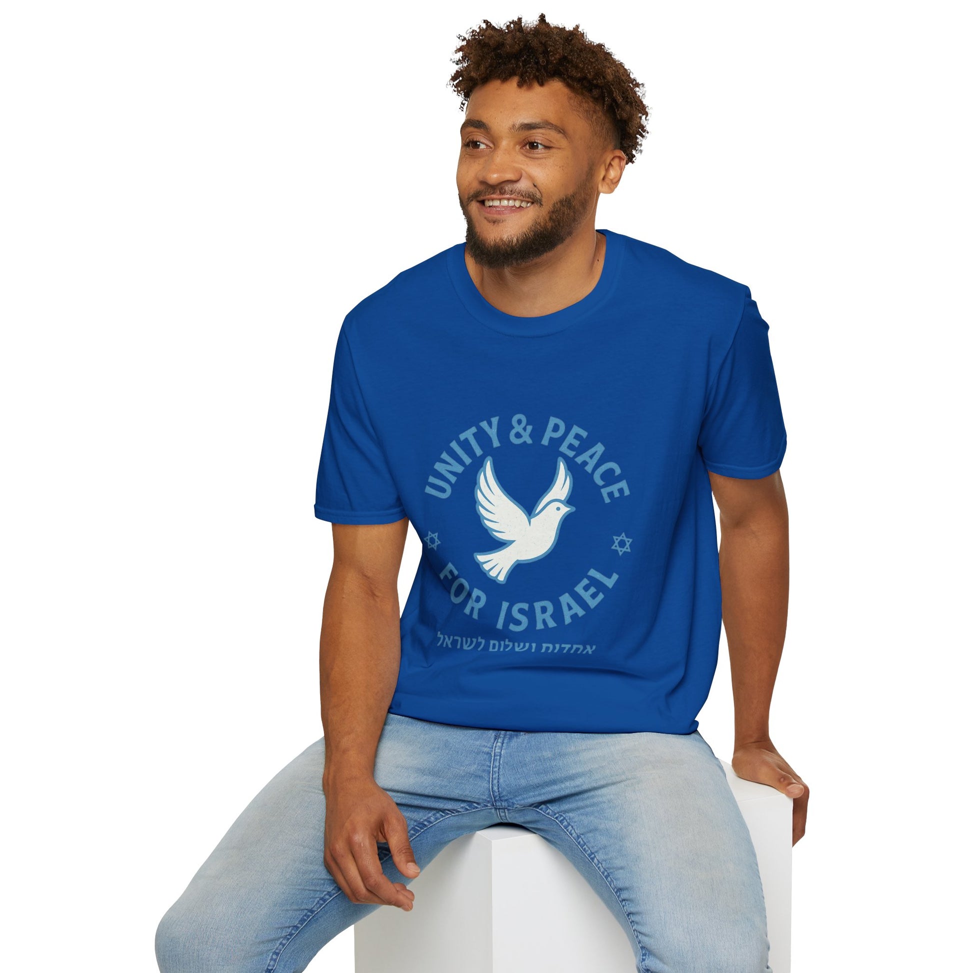 Unity Peace For Israel Unisex Softstyle T-Shirt - American Zionist