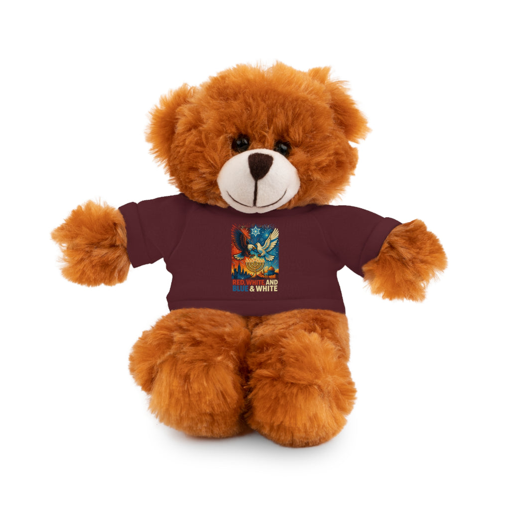 Red White and Blue Stuffed Animals with Tee - American Zionist
