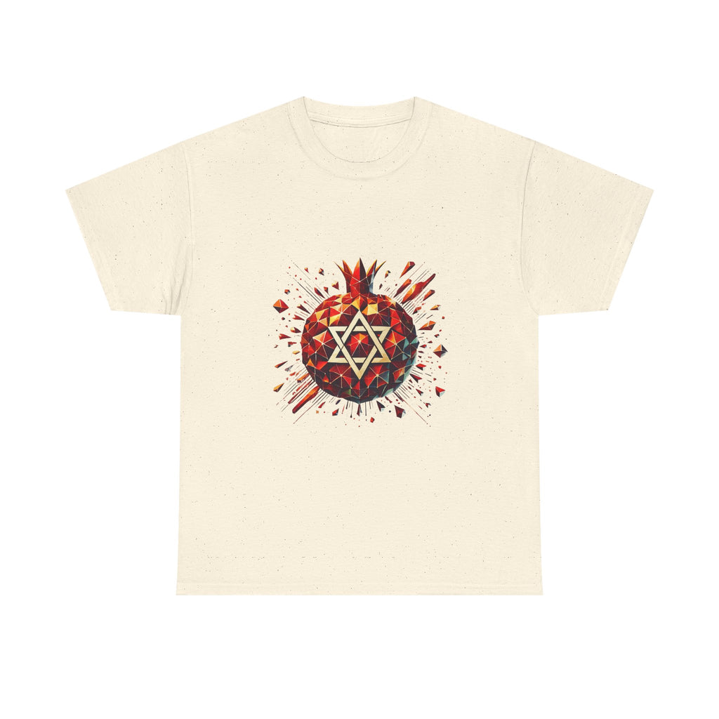 Pomegranate Star of David Unisex Heavy Cotton Tee - American Zionist