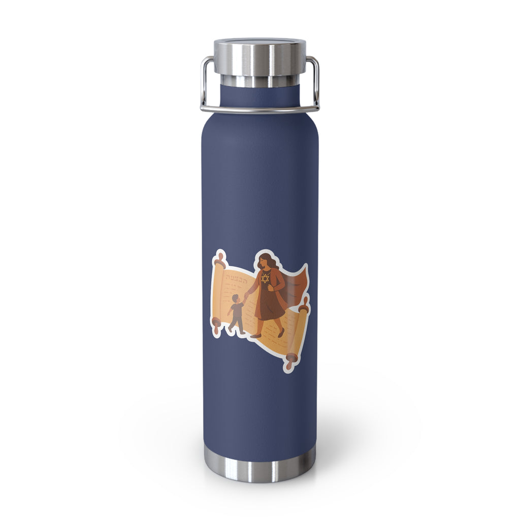 Mom Scroll Copper Vacuum Insulated Bottle, 22oz - American Zionist
