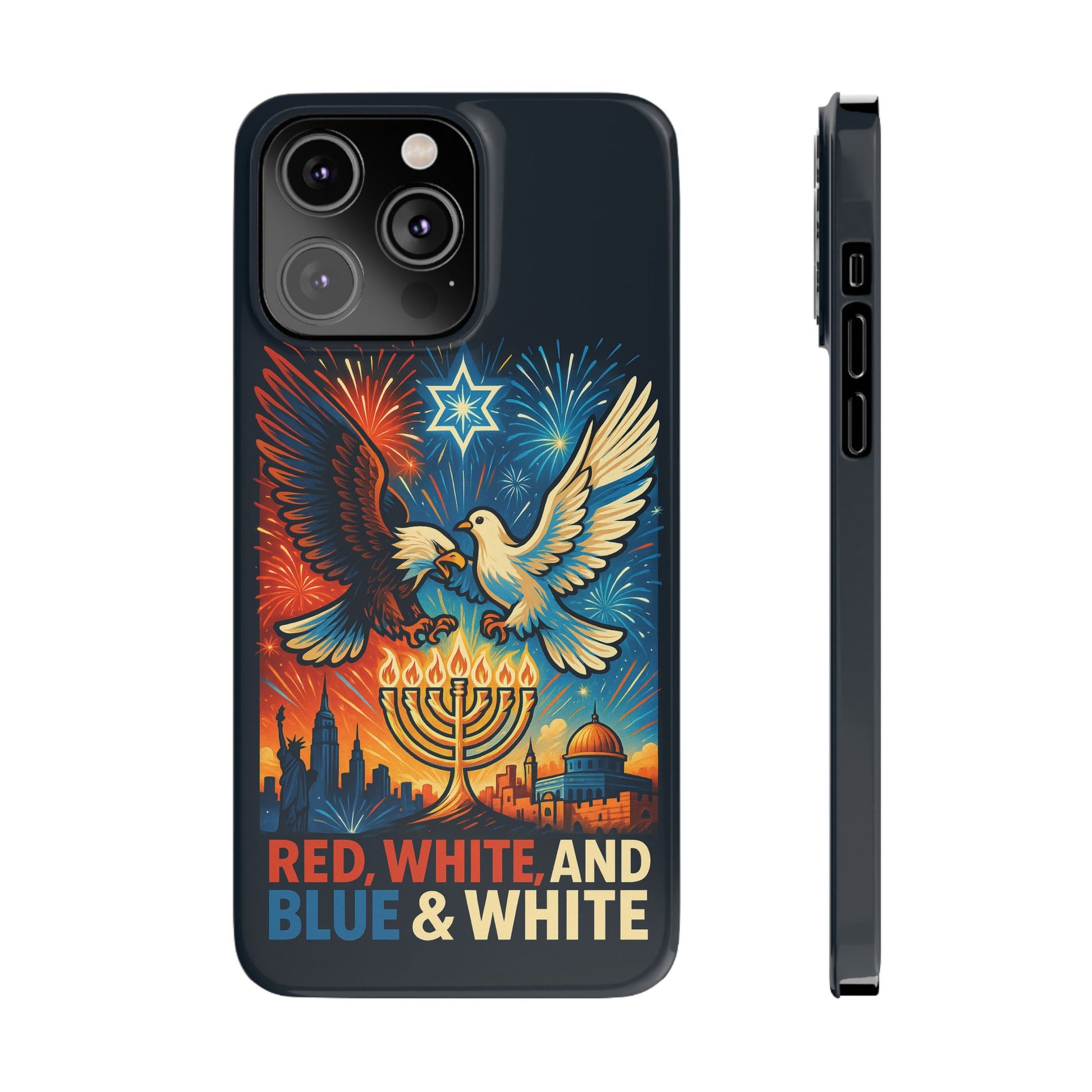 Red White and Blue Slim Phone Cases - American Zionist