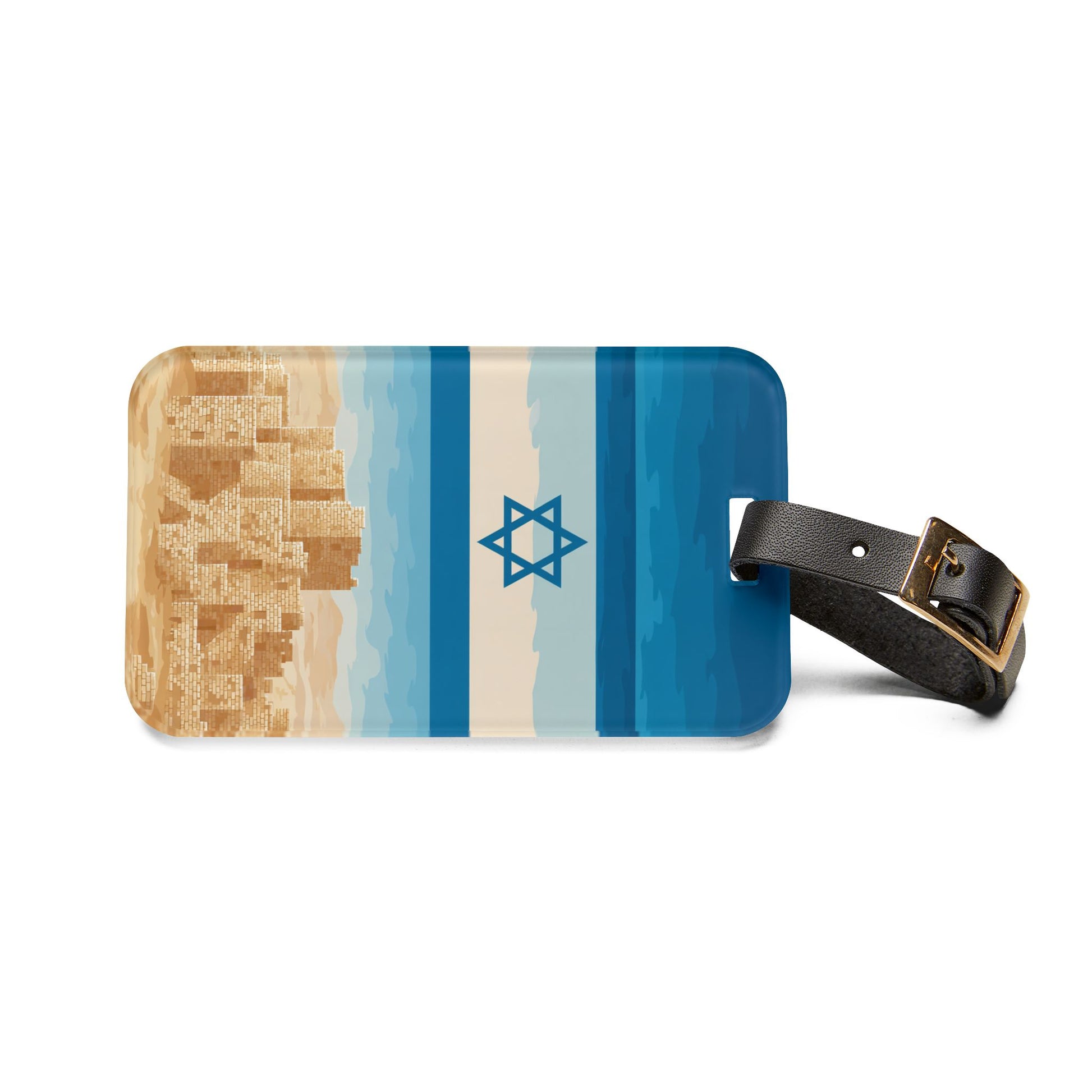 Israel Sand City Luggage Tag - American Zionist