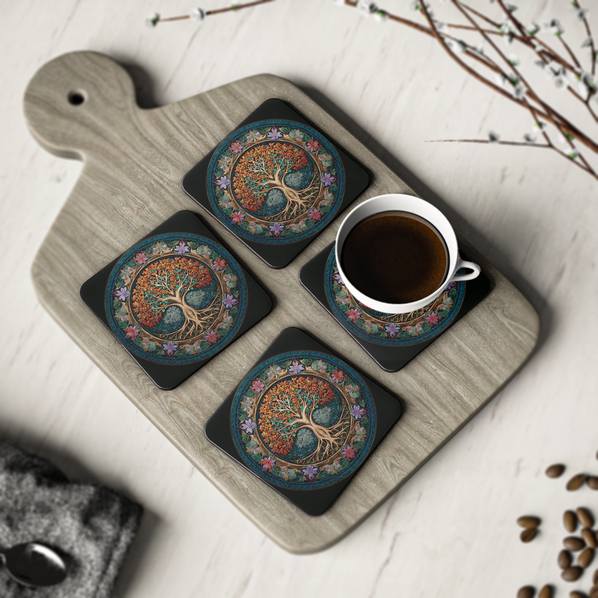 Blossoming Seasons Coasters - American Zionist