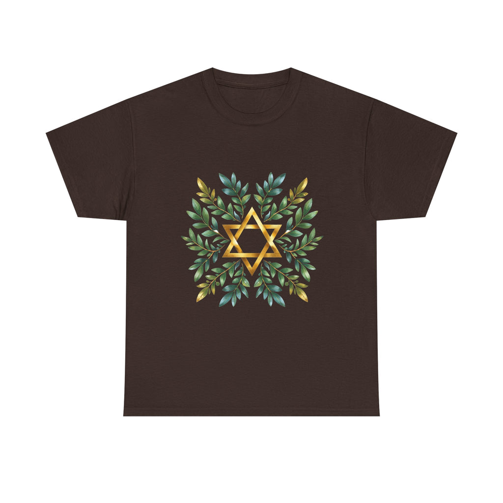 Star of David Wreath Unisex Heavy Cotton Tee - American Zionist