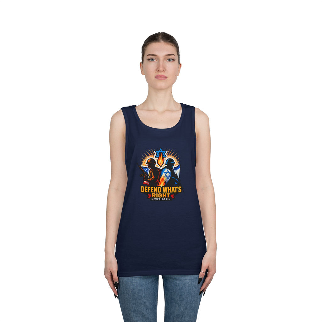 Defend Whats Right Unisex Heavy Cotton Tank Top - American Zionist