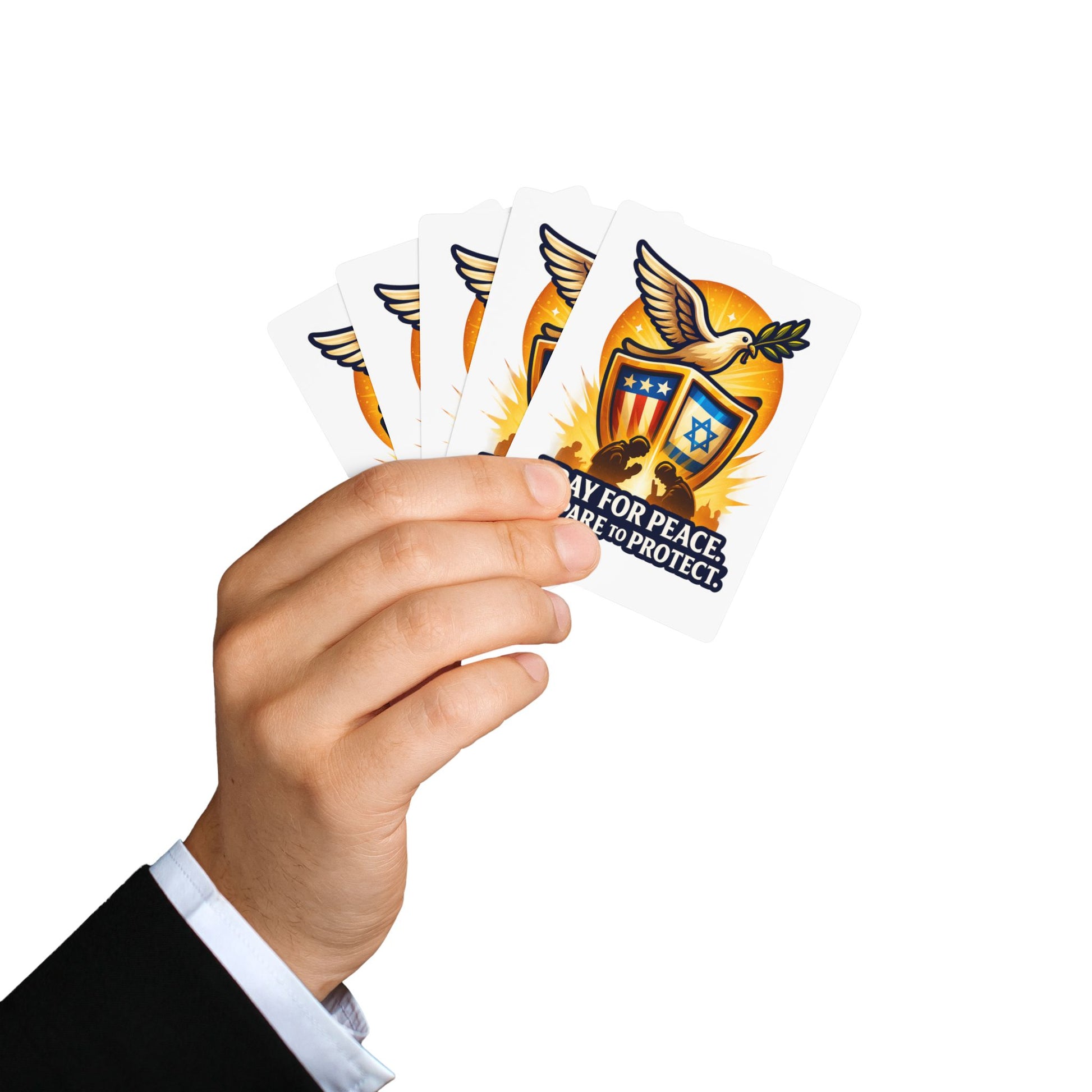 Pray For Peace Poker Playing Cards - American Zionist