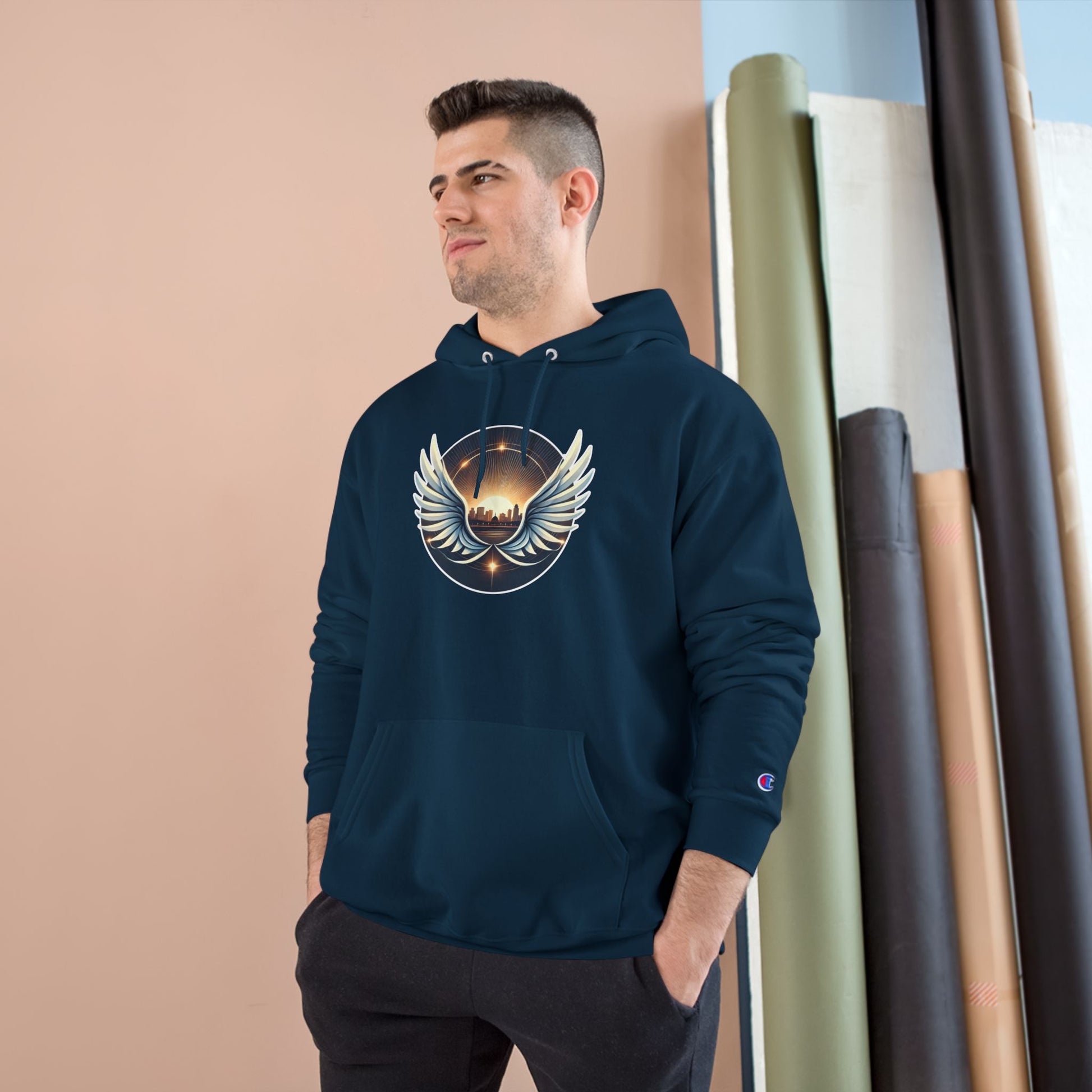 Sunrise Wings Champion Hoodie - American Zionist