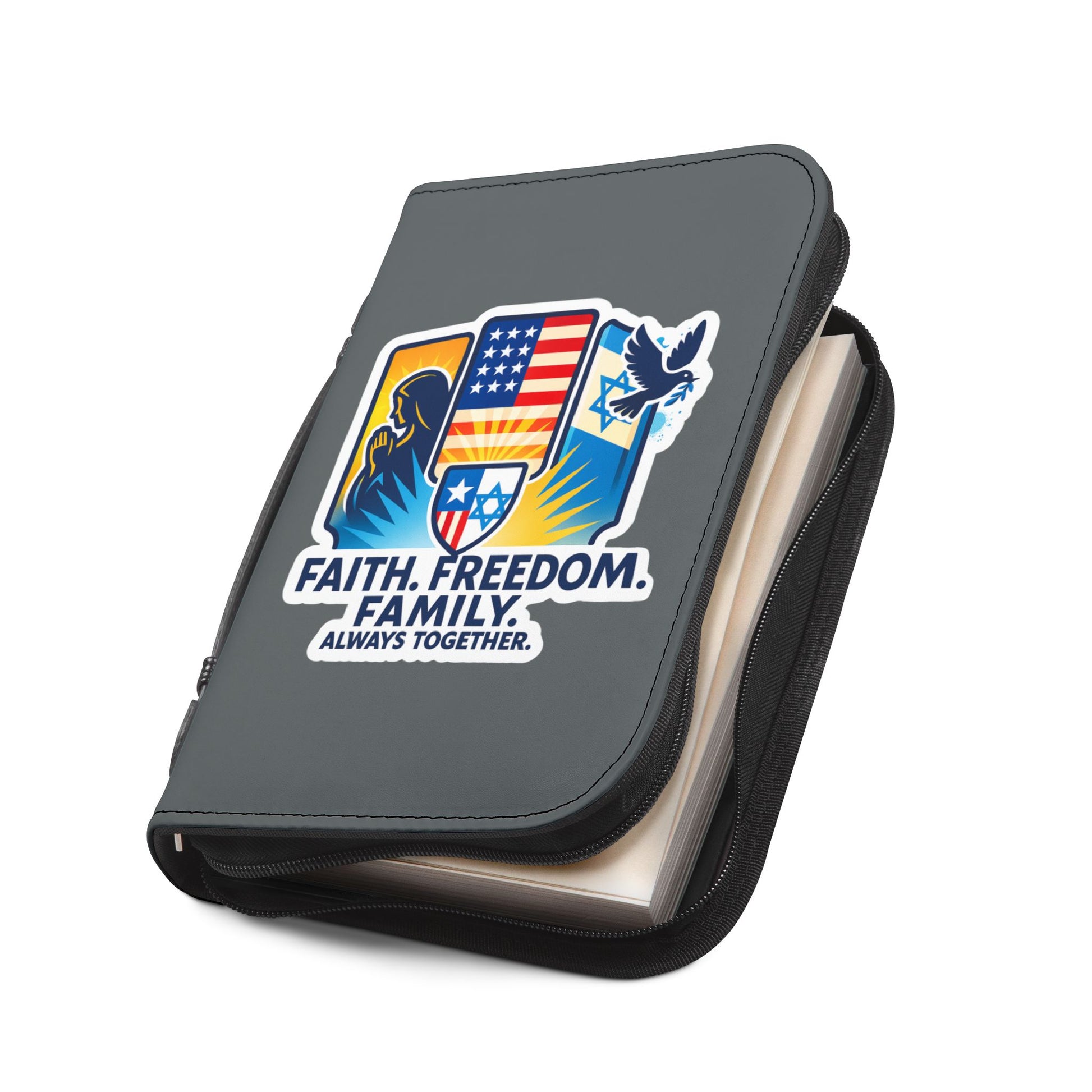 Faith Freedom Family Bible Cover - American Zionist