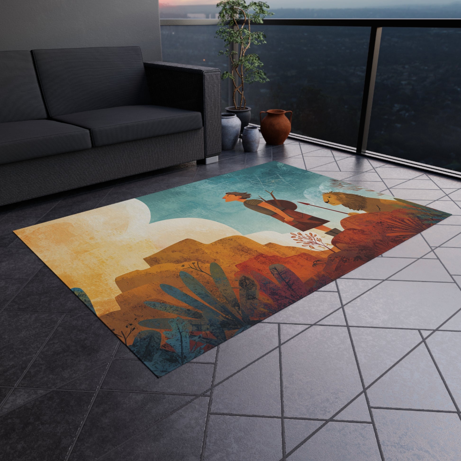 Jerusalem Adventurer Outdoor Rug - American Zionist