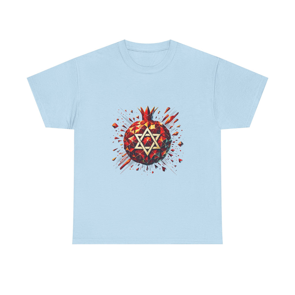 Pomegranate Star of David Unisex Heavy Cotton Tee - American Zionist
