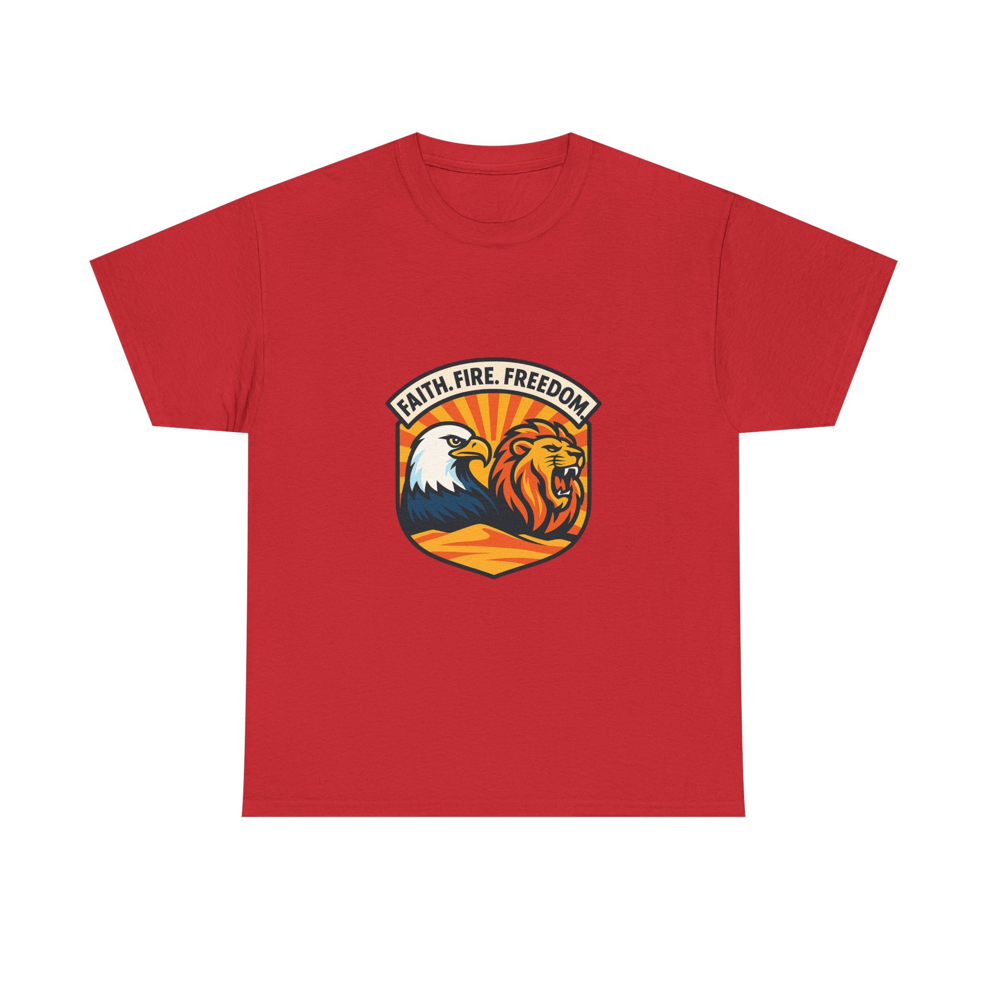 Lions Eagles Rise Unisex Heavy Cotton Tee - American Zionist