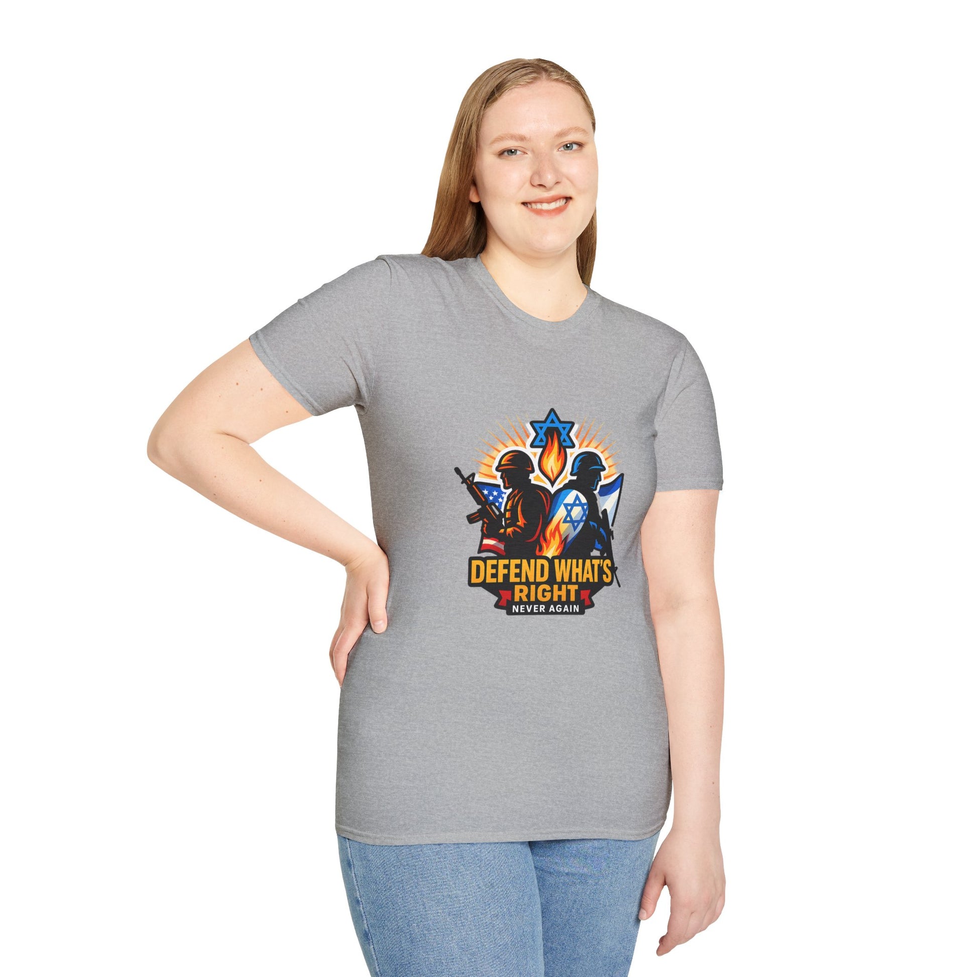 Defend What's Right Unisex Softstyle T-Shirt - American Zionist