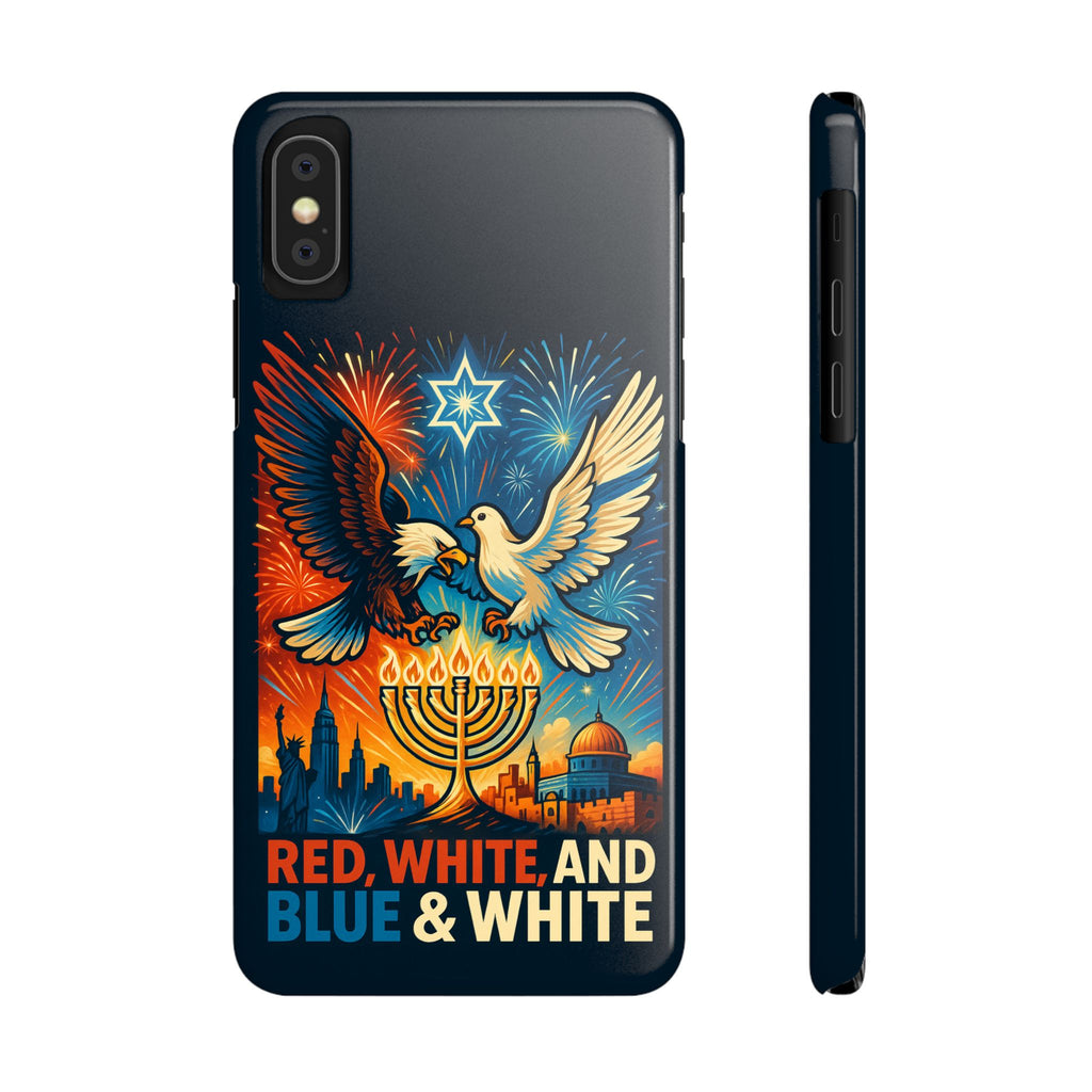 Red White and Blue Slim Phone Cases - American Zionist